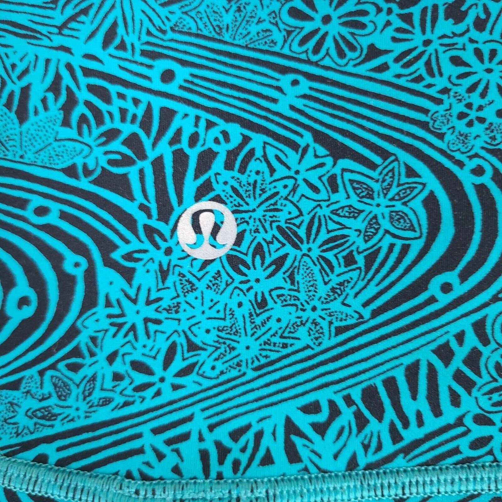 Lululemon Lululemon Women's 2 In Movement Cropped Leggings Teal & Blac Size 26" / US 2 / IT 38 - 9 Thumbnail