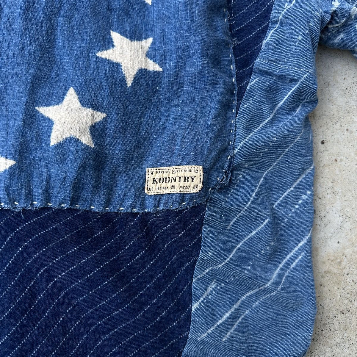 Japanese Brand Betsy Ross Boro American Stars flag patchwork tee Size US L / EU 52-54 / 3 - 5 Thumbnail