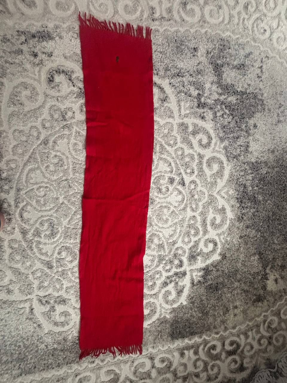 Polo Ralph Lauren POLO RALPH LAUREN Red 100% Wool Scarf Classic Logo Size ONE SIZE - 6 Thumbnail