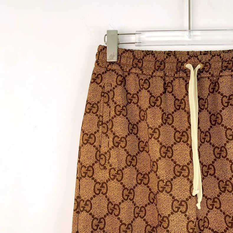 Gucci Gucci SizeXS Brown logo jacquard full print drawstring casu Size 25" / US 0 / IT 36 - 3 Thumbnail