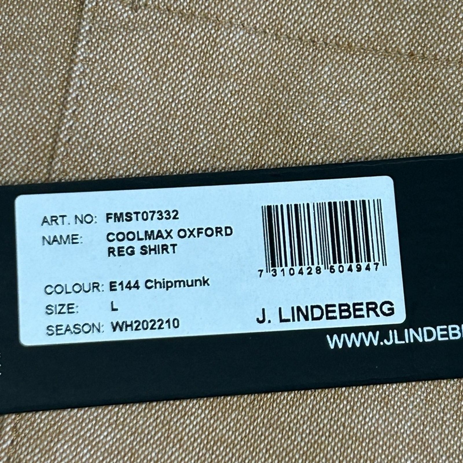 J.Lindeberg J. Lindeberg Cool Max Oxford Shirt Cotton Chipmunk Tan L Size US L / EU 52-54 / 3 - 10 Thumbnail