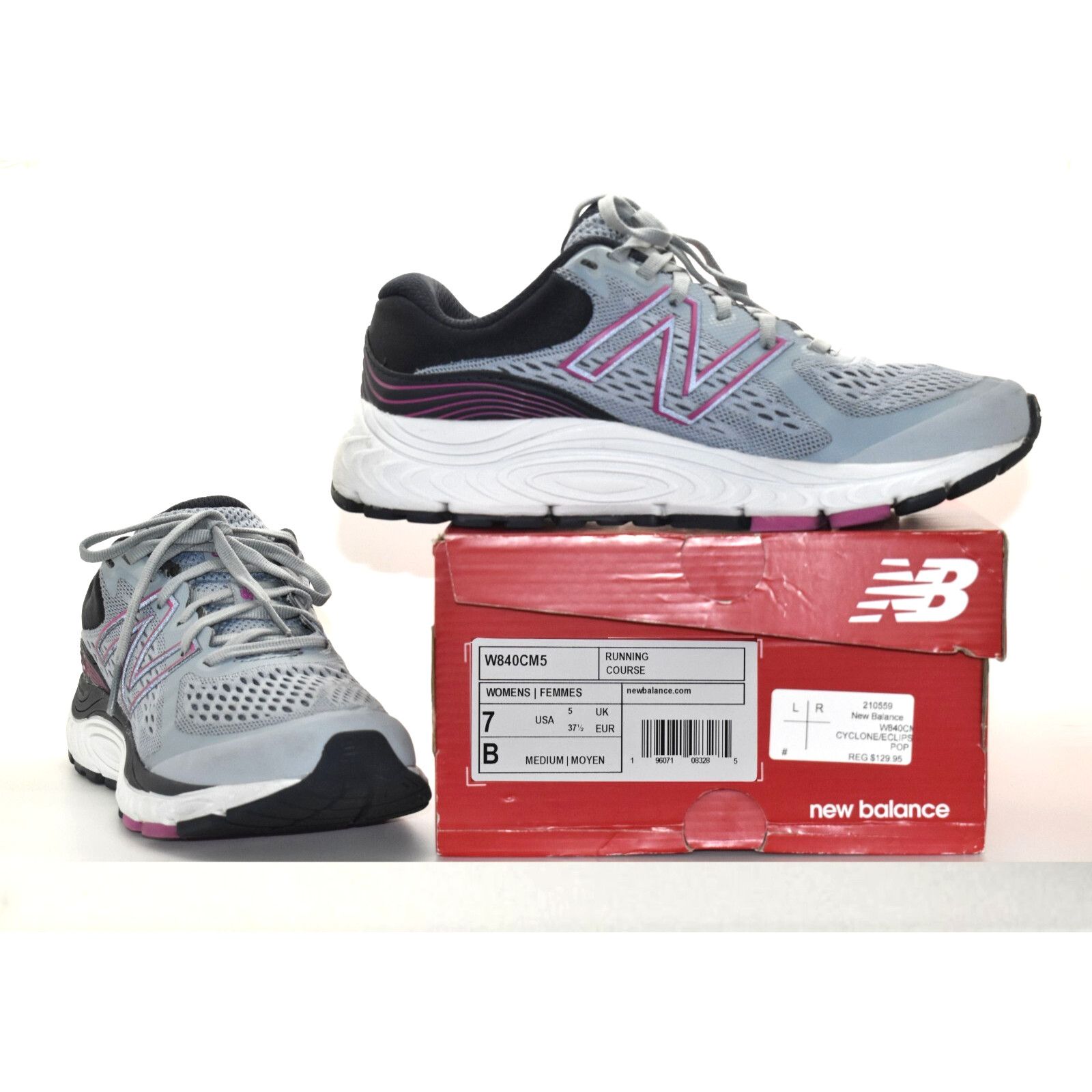 New Balance W840Cm5 Cyclone/eclipse Running Course Shoes 7B in Grey, Women's