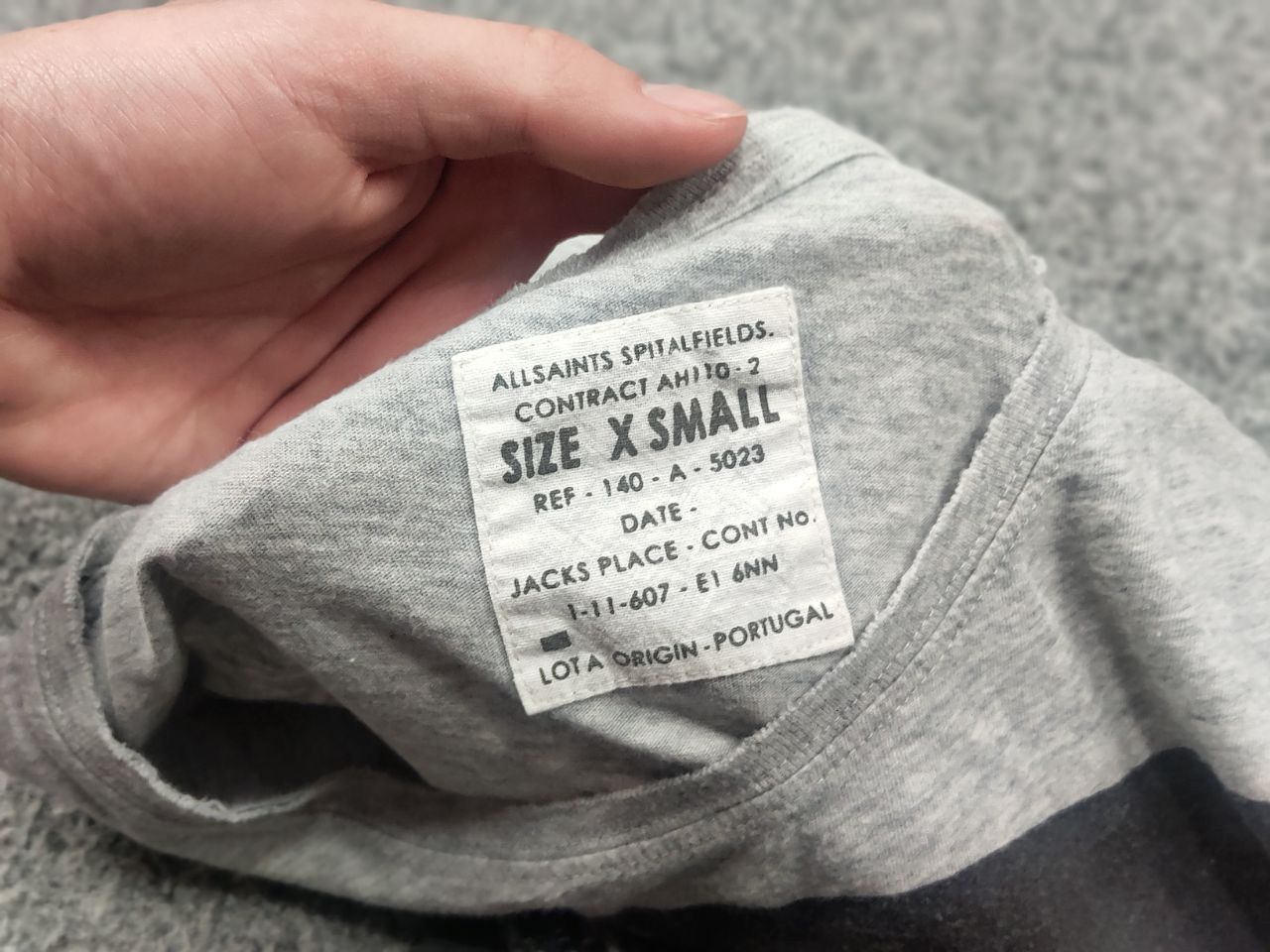 Allsaints Allsaints Spitalfields Vintage Art Skull Gray Logo T Shirt Size US S / EU 44-46 / 1 - 11 Thumbnail
