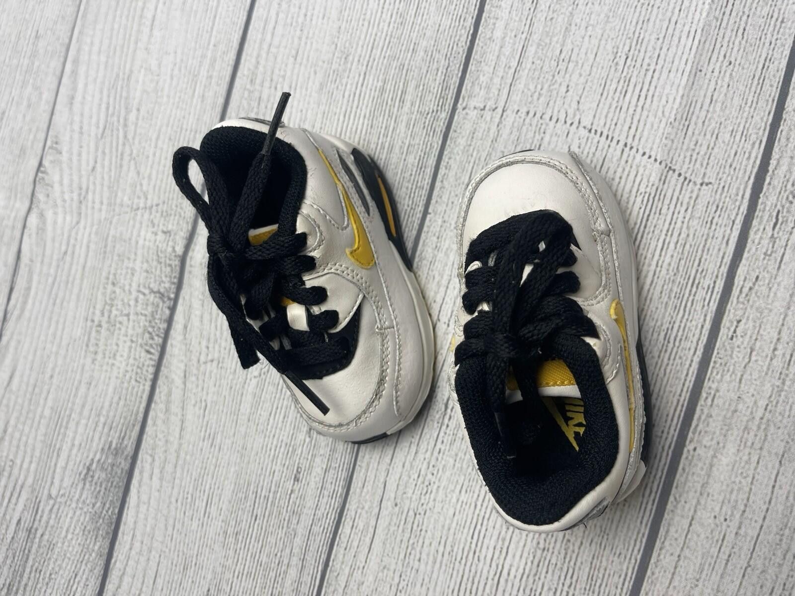 Nike Nike Air Max 90 Black Yellow Sneakers Infant Size 3c Size US 5 / EU 37 - 3 Thumbnail