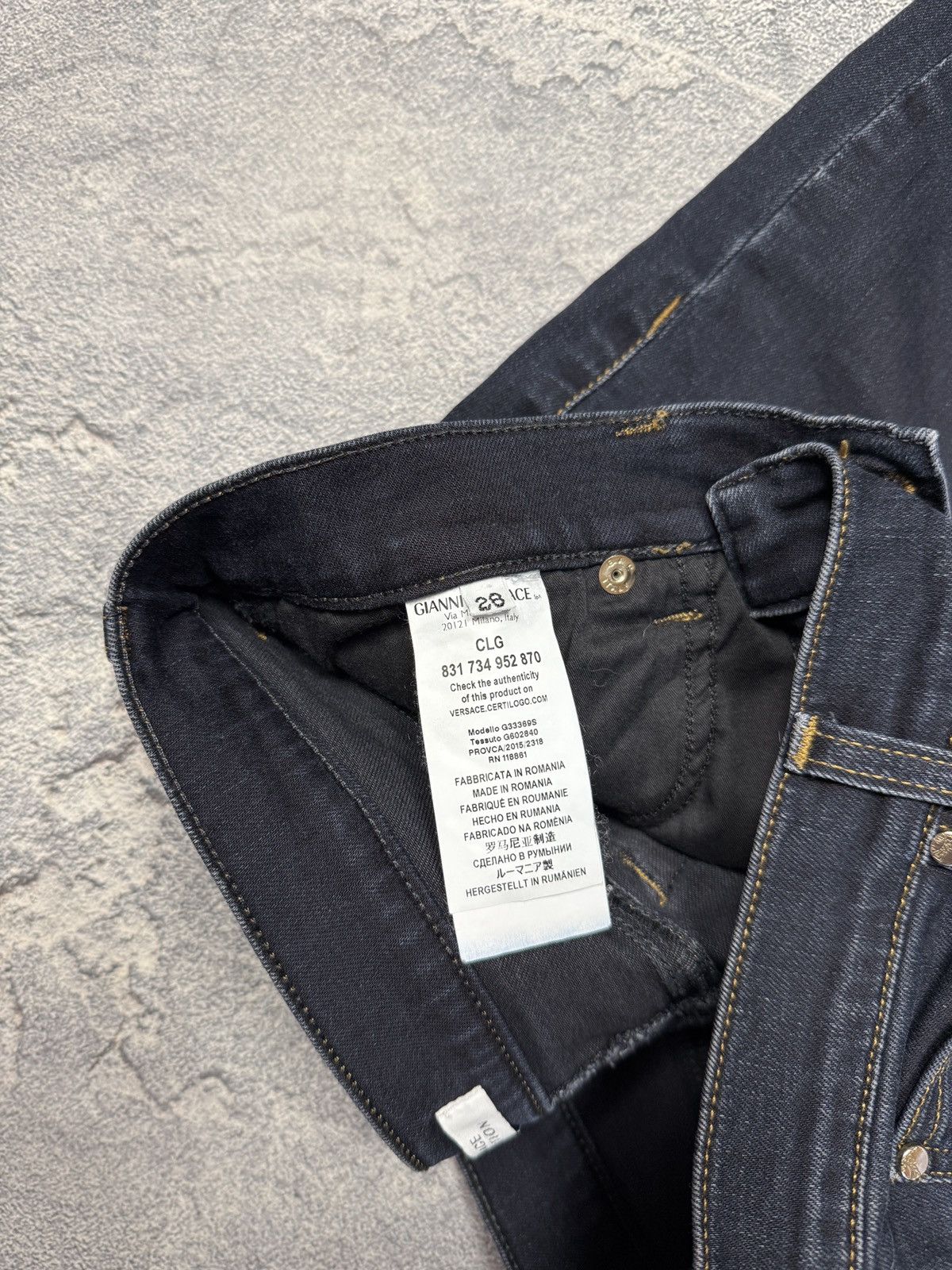 Versace Versace Collection big Medusa logo jeans (32) Size 28" / US 6 / IT 42 - 9 Thumbnail