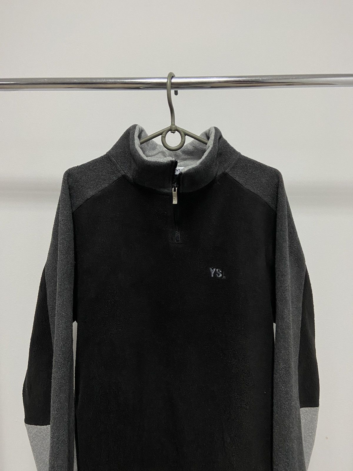 Vintage × Yves Saint Laurent Yves Saint Laurent Vintage Zip Sweatshirt small Logo Fleece Size US L / EU 52-54 / 3 - 2 Thumbnail