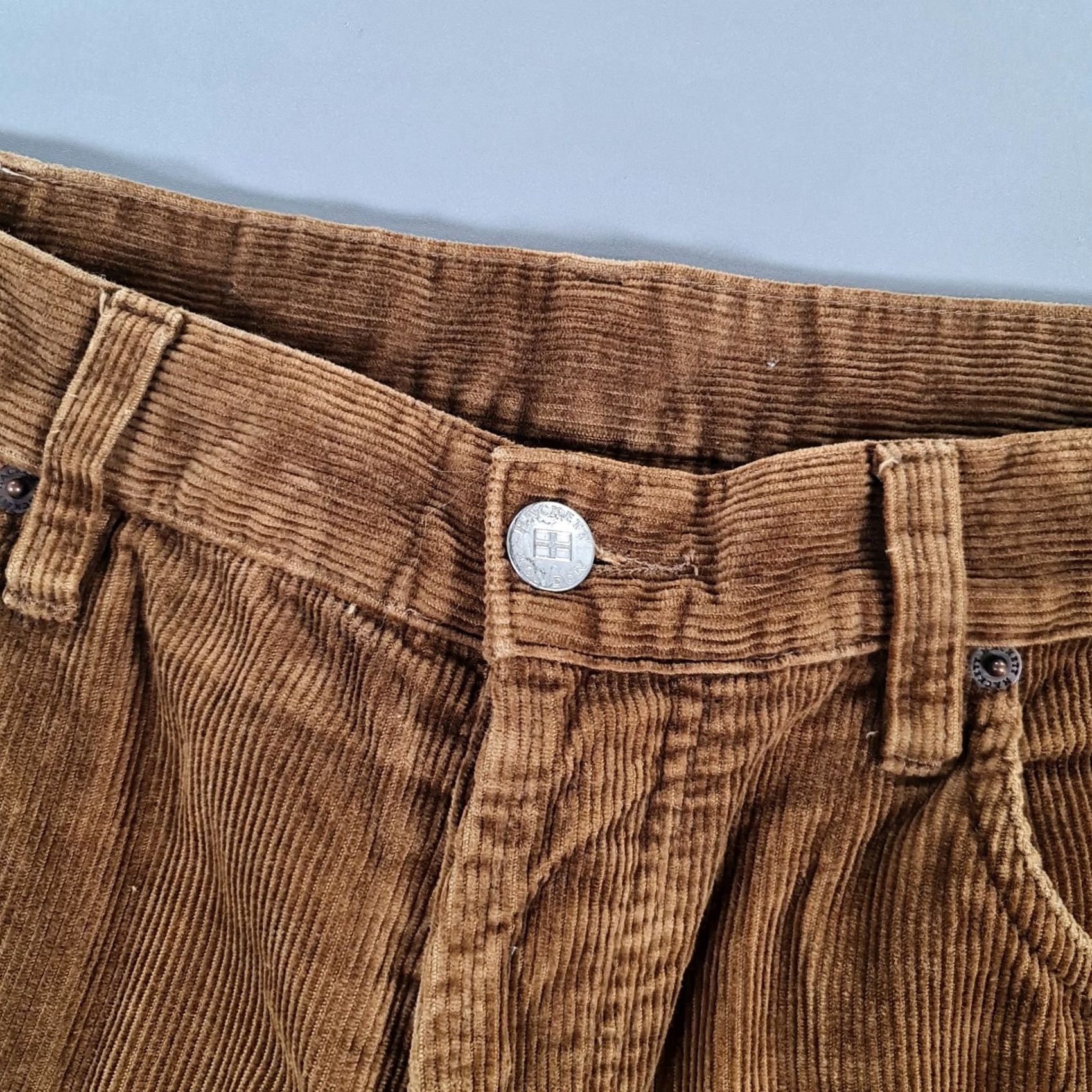 Hackett Hackett London Mens Trousers Brown Corduroy Cotton Straight Leg W36 L31 Pants Size US 36 / EU 52 - 4 Thumbnail