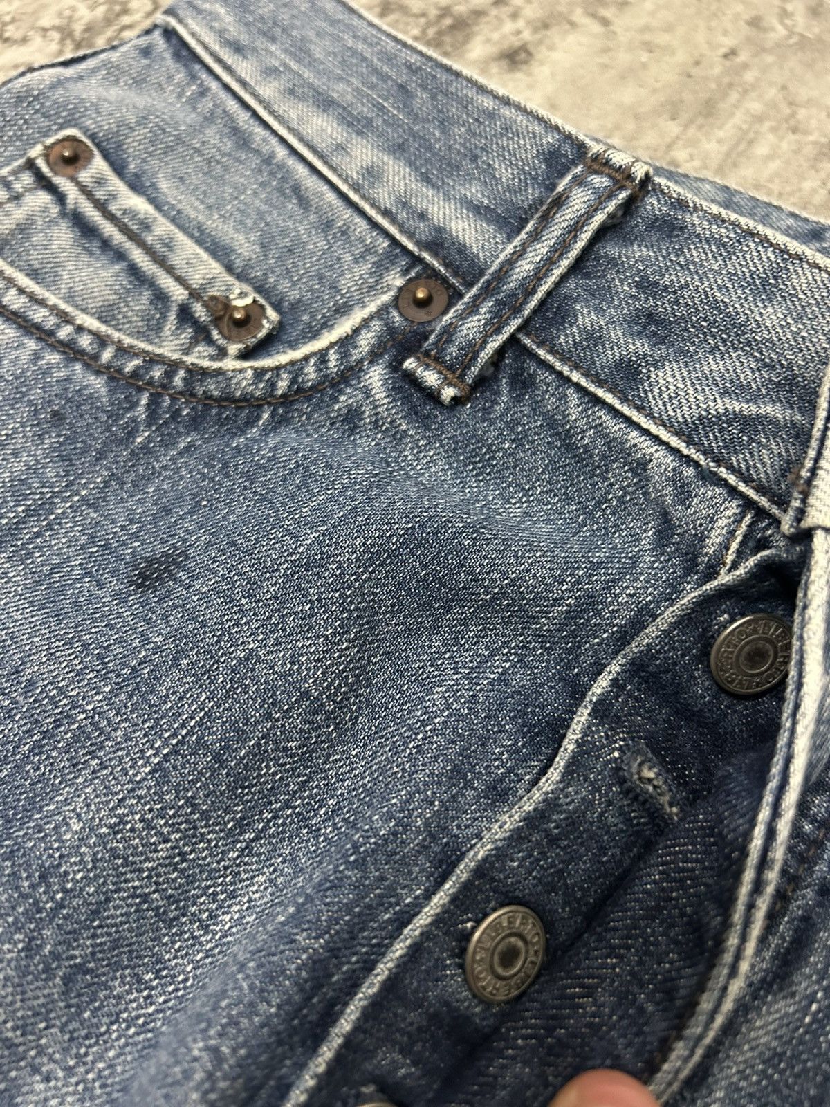 Alberto × Japanese Brand × Jean Vintage Alberto Paris Paint Selvedge Distressed jeans Size US 27 - 11 Thumbnail