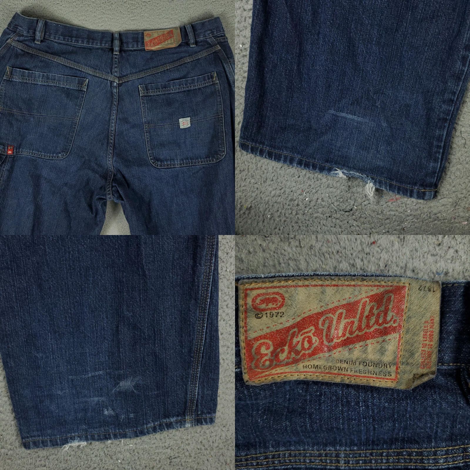 Ecko Unltd. VINTAGE Ecko Unltd. Jeans Men Big & Tall 42 Blue Denim Relaxed Fit Carpenter Pants Size US 42 / EU 58 - 8 Thumbnail