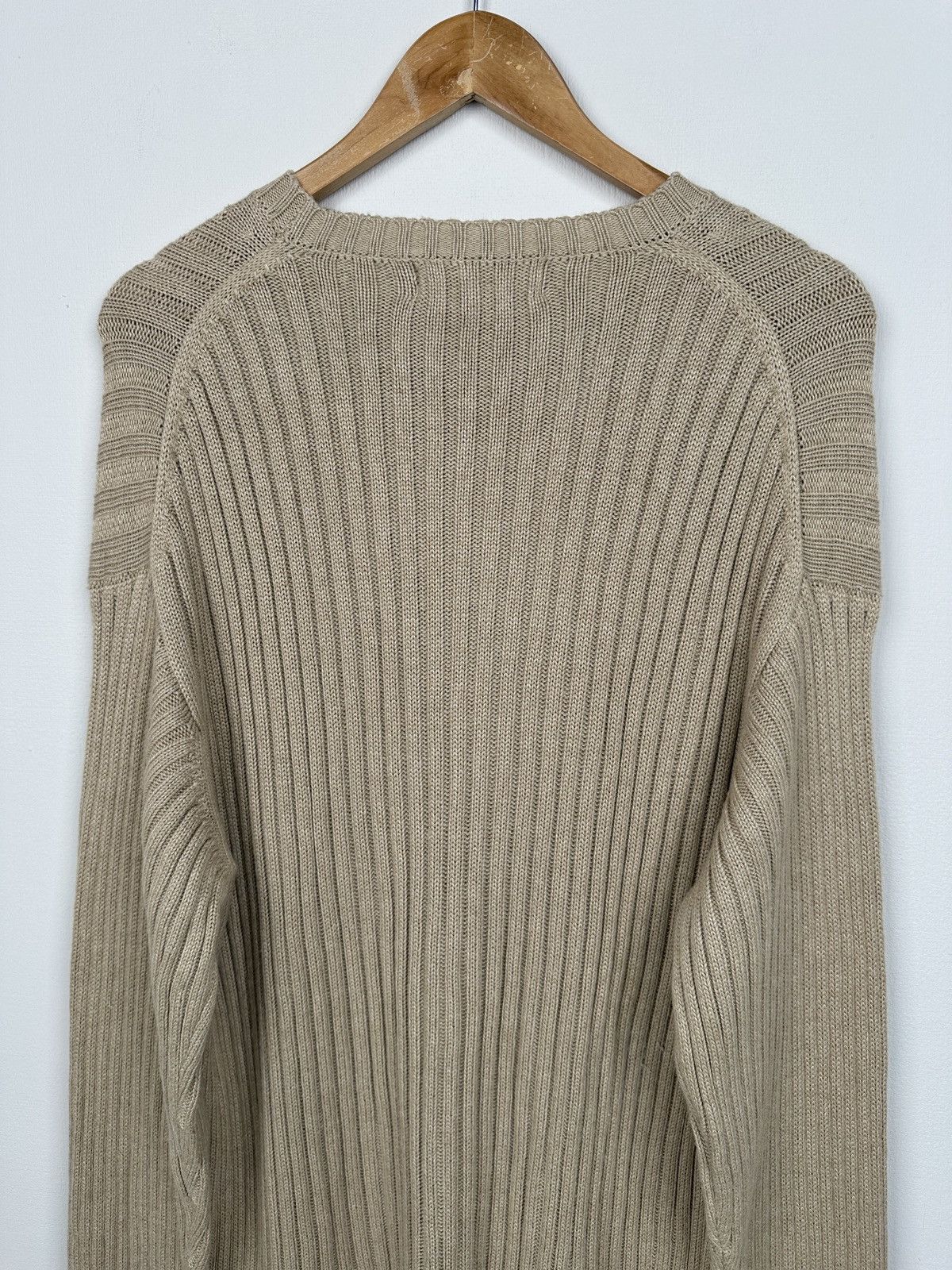 Barbour Vintage BARBOUR Cotton Cashmere Rich Rib Sweater Beige Men’s Size US M / EU 48-50 / 2 - 7 Thumbnail