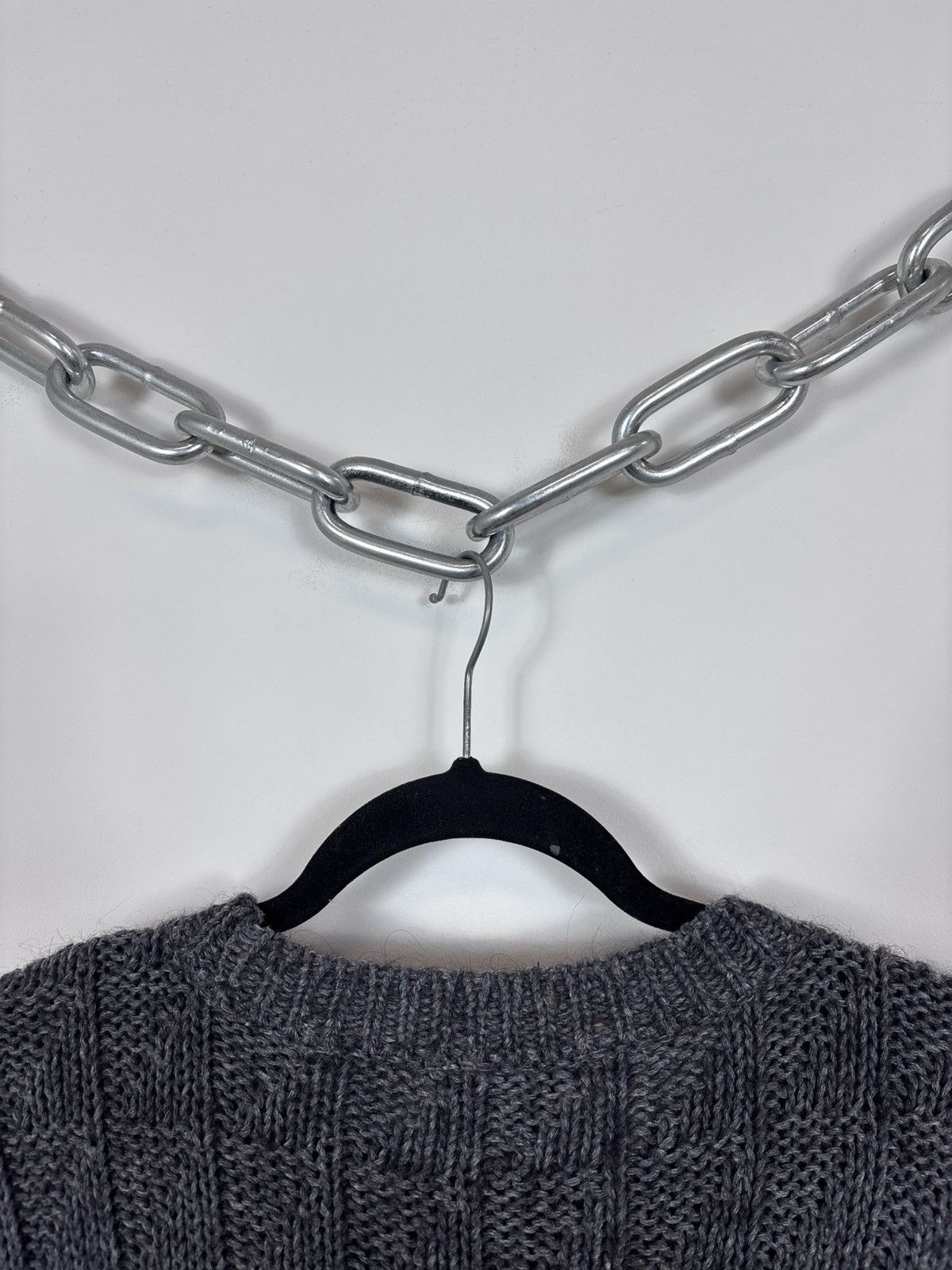 Armani Vintage 1990s Armani Jeans Men’s Grey Knit Sweater Pullover Size US XL / EU 56 / 4 - 15 Thumbnail