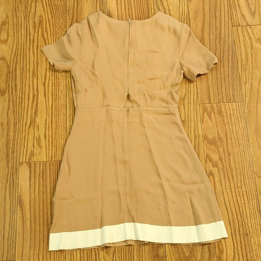 Sandro Sandro tan mini dress w/ small cutout size XS* Size XS / US 0-2 / IT 36-38 - 5 Thumbnail
