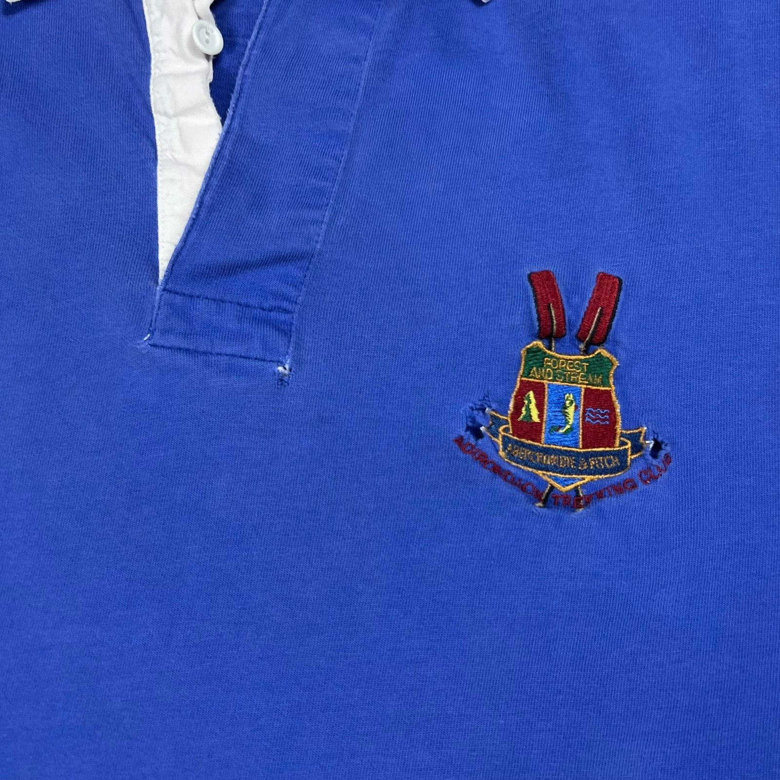 Abercrombie & Fitch × Vintage 90s Abercrombie Fitch Trekking Club faded long sleeve rugby Size US L / EU 52-54 / 3 - 5 Thumbnail