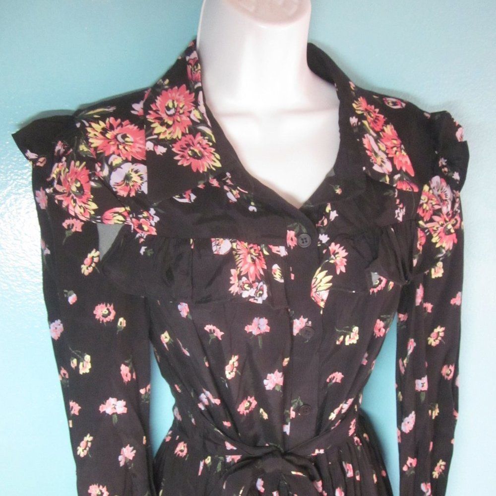 Jil Stuart Jill Stuart Women’s Size M Vintage 80’s Black Floral Midi Le Size M / US 6-8 / IT 42-44 - 6 Thumbnail