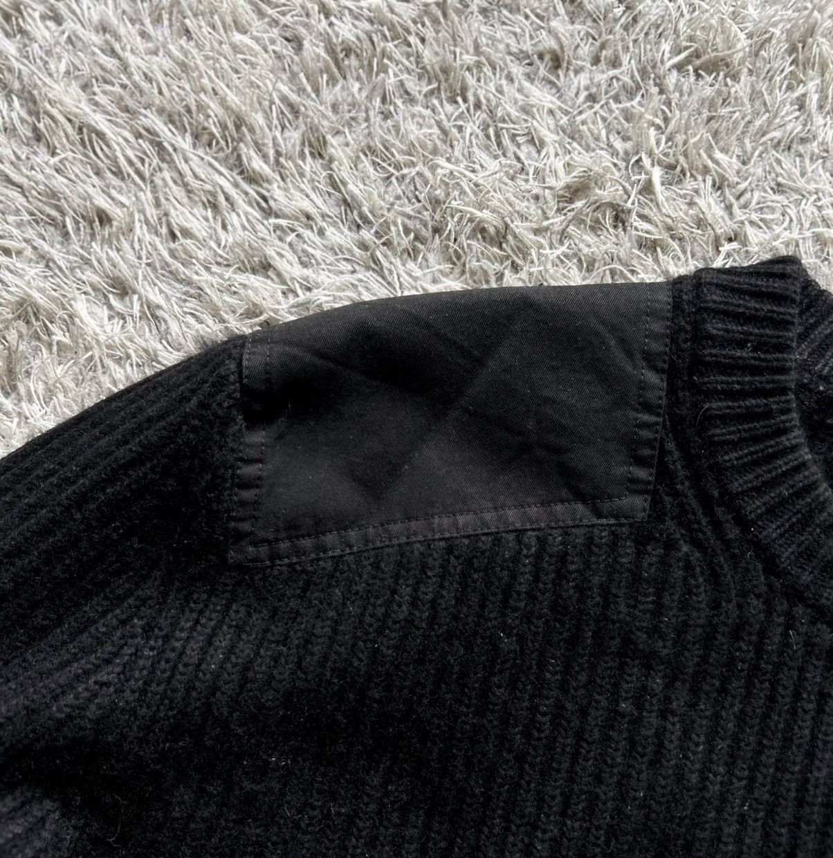 Burberry 💥GRAIL💥 BURBERRY CONTRAST PANEL RIB KNIT WOOL SWEATER Size US L / EU 52-54 / 3 - 6 Thumbnail