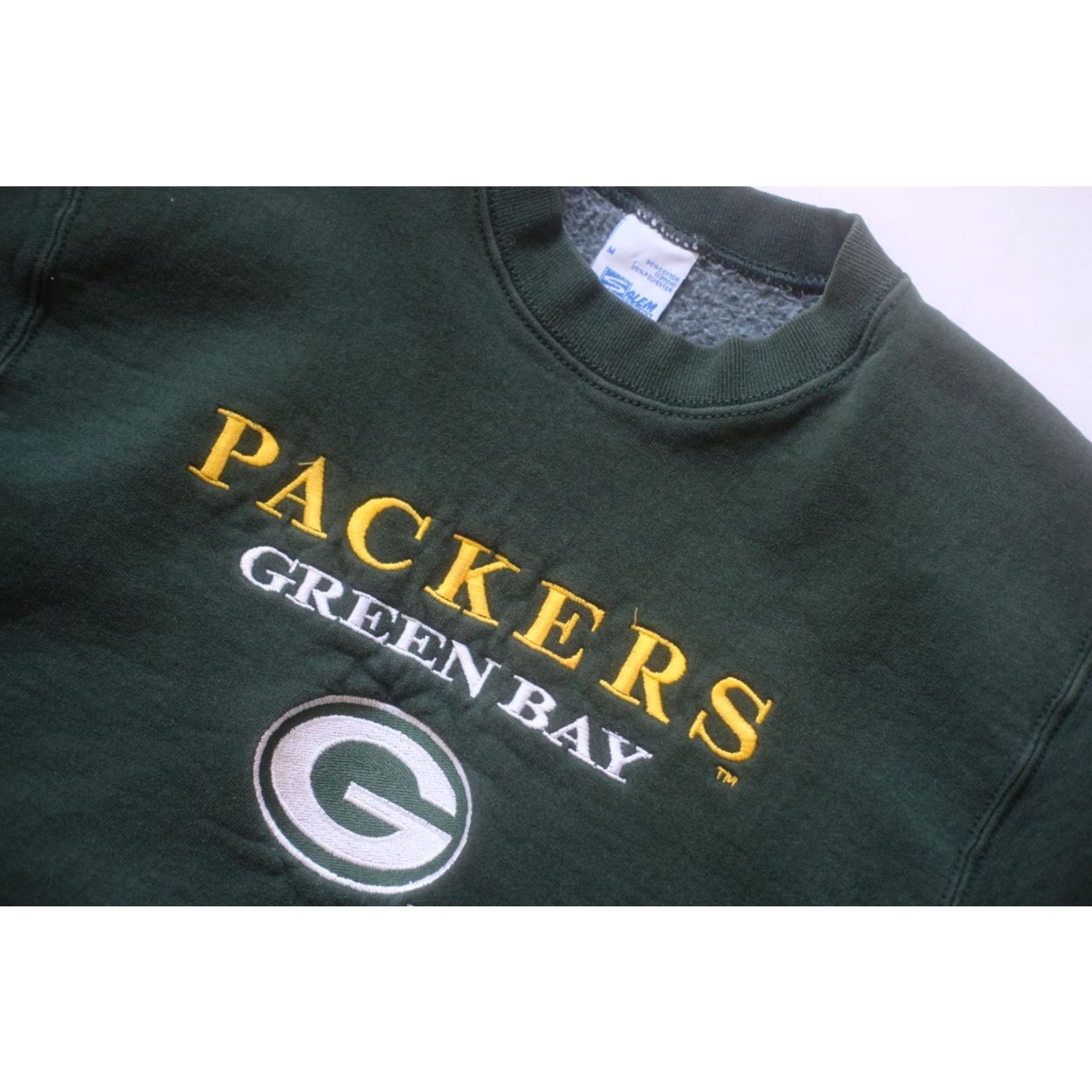 Salem Sportswear VINTAGE NFL VTG 90s RETRO GREEN BAY PACKERS USA MADE SALEM CREW SWEATSHIRT M SIZE GREEN FOOTBALL GRAPHIC PRINT MEN Size US M / EU 48-50 / 2 - 5 Thumbnail