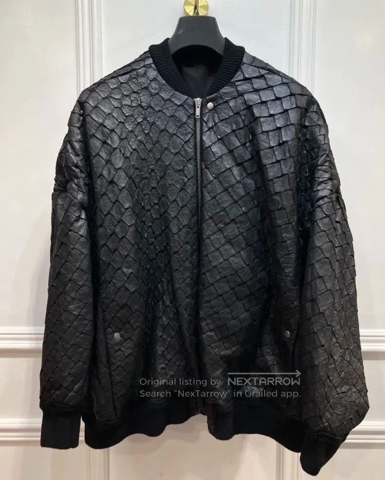 Rick Owens Rick Owens Black Bomber Jacket with Scales. Size US M / EU 48-50 / 2 - 1 Thumbnail