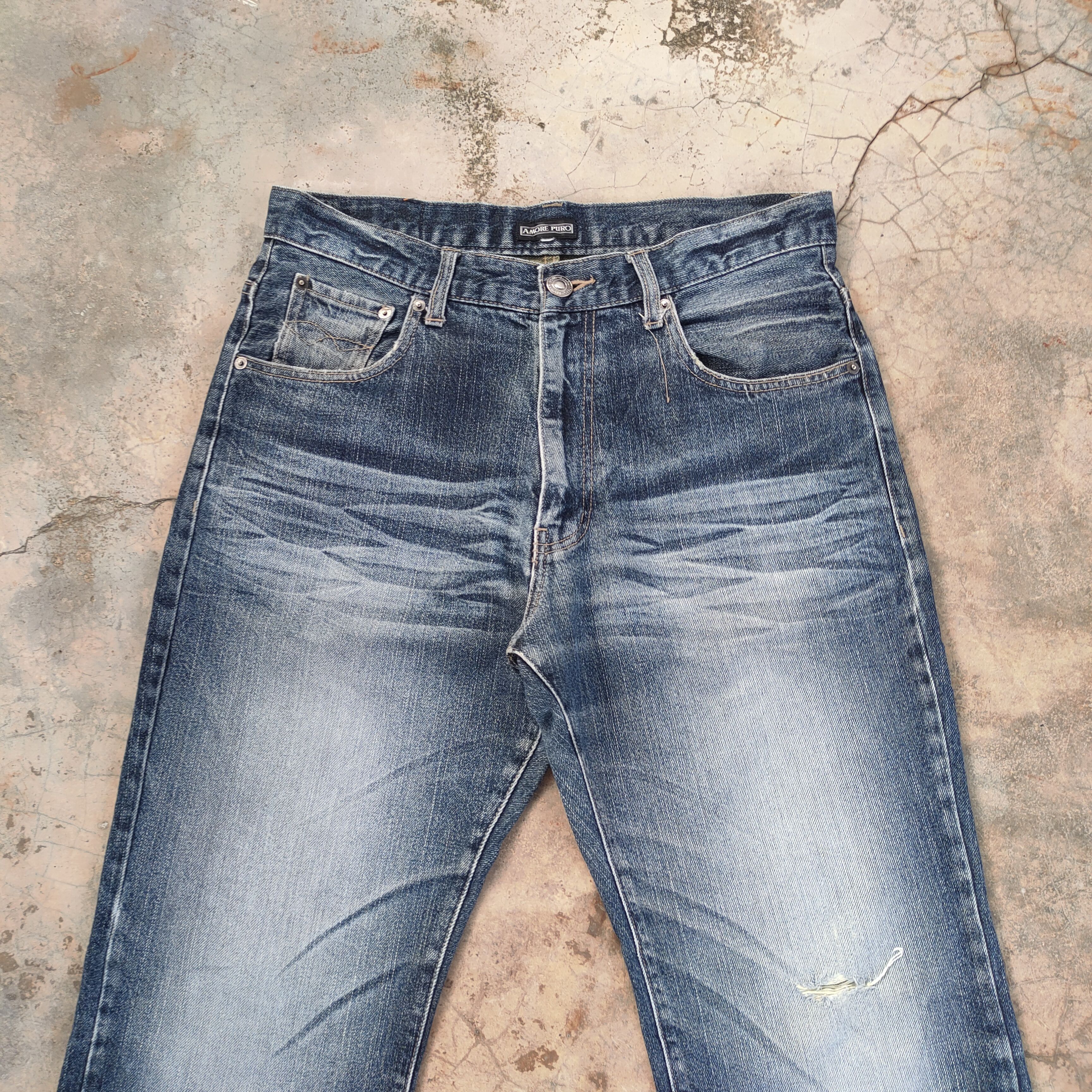 Japanese Brand VINTAGE JAPANESE FADED DISTRESSED JEANS PANTS Size US 34 / EU 50 - 4 Thumbnail