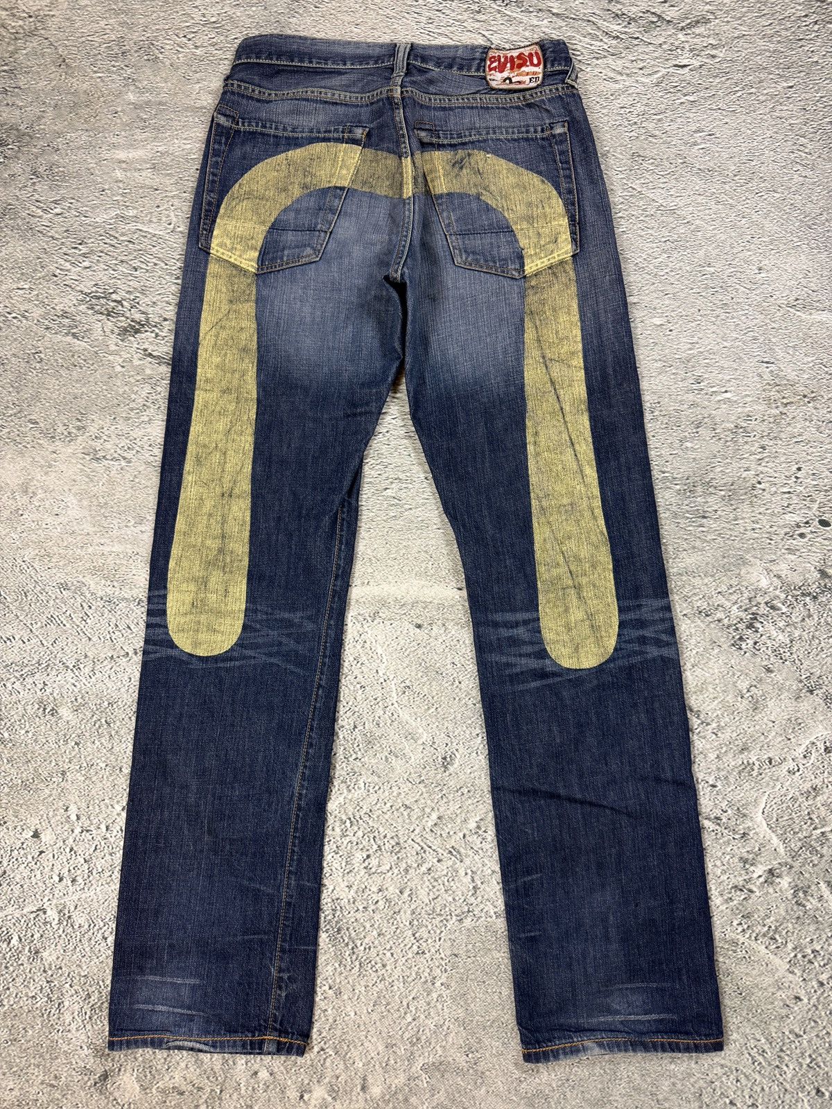 Evisu Evisu jeans daicock big logo white selvedge denim Y2K | Grailed