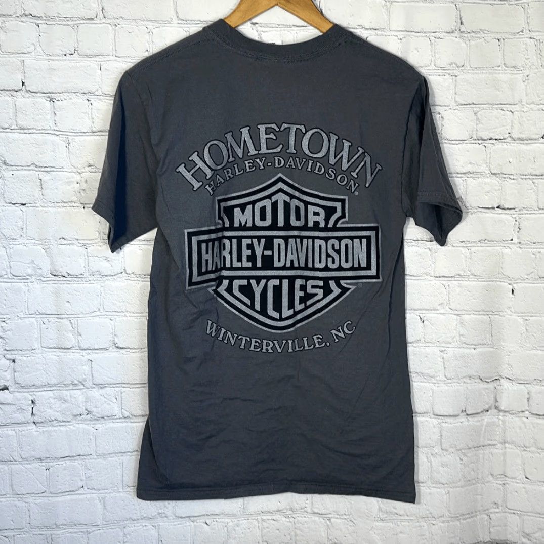 Harley Davidson Harley Davidson Shirt Men S Short Sleeve T-Shirt Black NC Winterville NC S Size US S / EU 44-46 / 1 - 4 Thumbnail