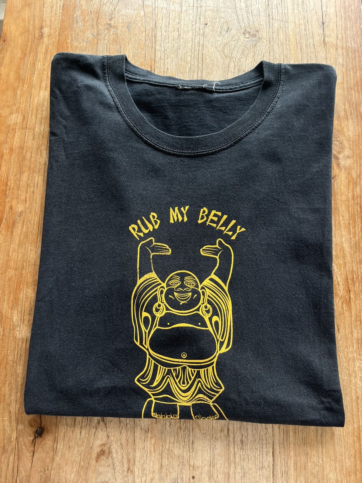 Designer × Other RUB MY BELLY FOR GOOD LUCK funny Tshirt Size US XL / EU 56 / 4 - 1 Thumbnail