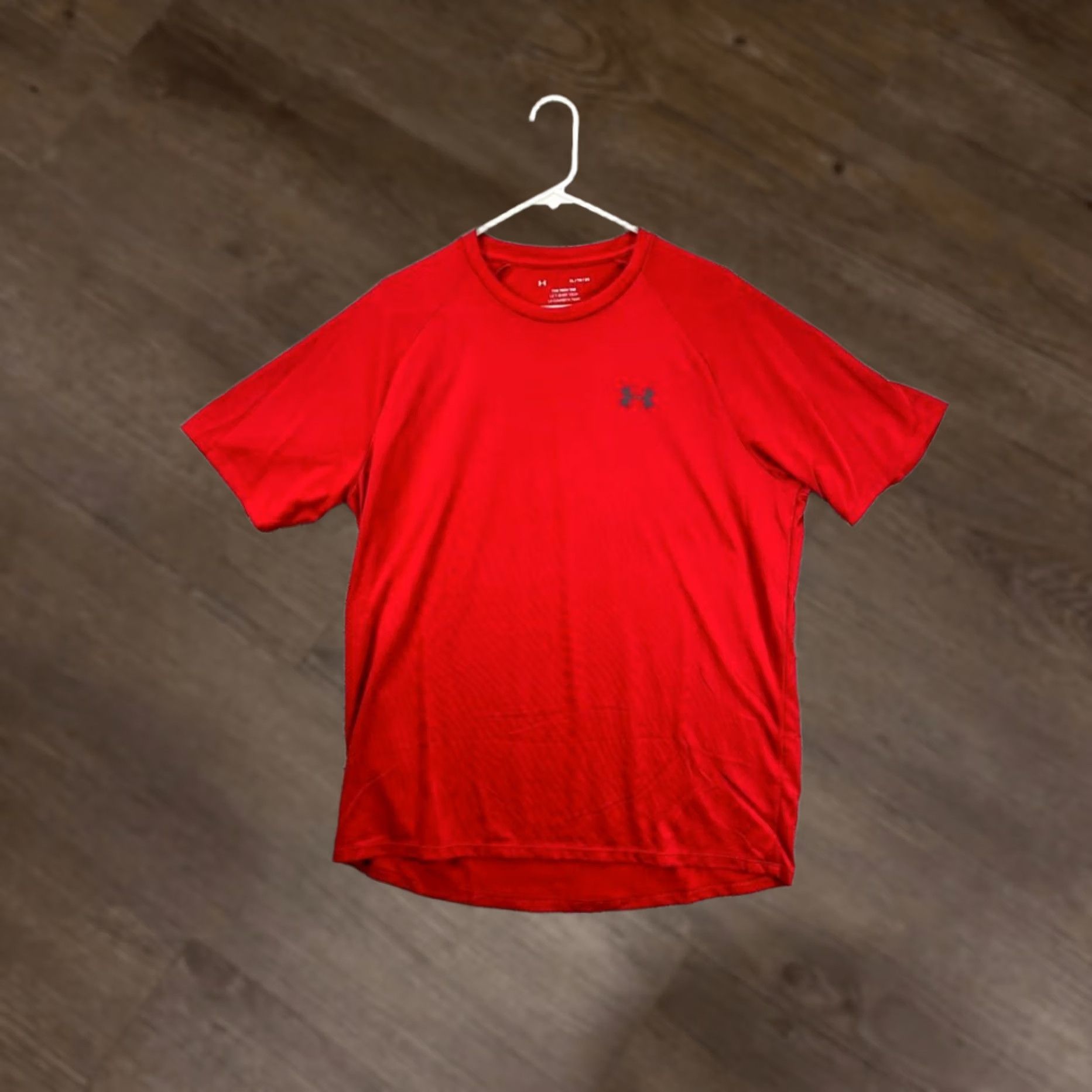 Under Armour Under Armour Shirt Mens XL Red The Tech Tee Logo Athletic Short Sleeve Shirt Mens Extra Large Red The Tech Tee Logo Athletic Short Sleeve Size US XL / EU 56 / 4 - 1 Thumbnail