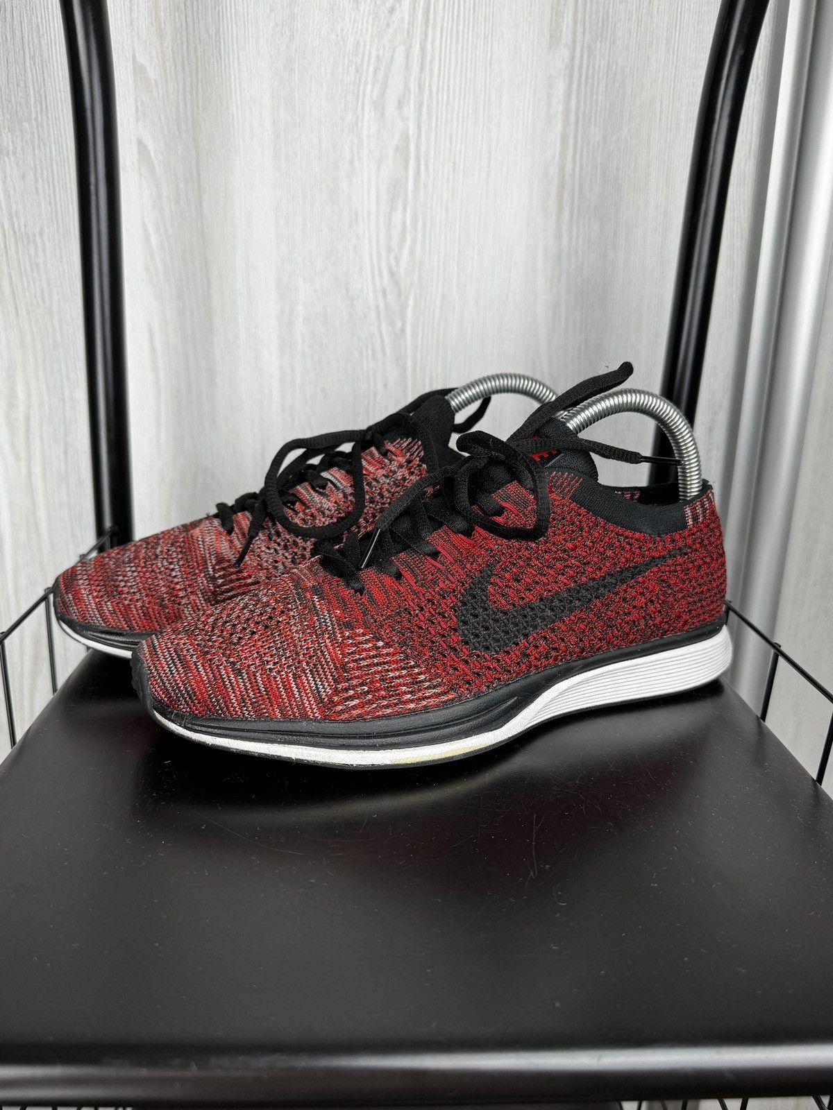 Nike Men’s Nike Flyknit Racer 'Fire Rooster' Red Black Shoes Size US 8 / EU 41 - 3 Thumbnail
