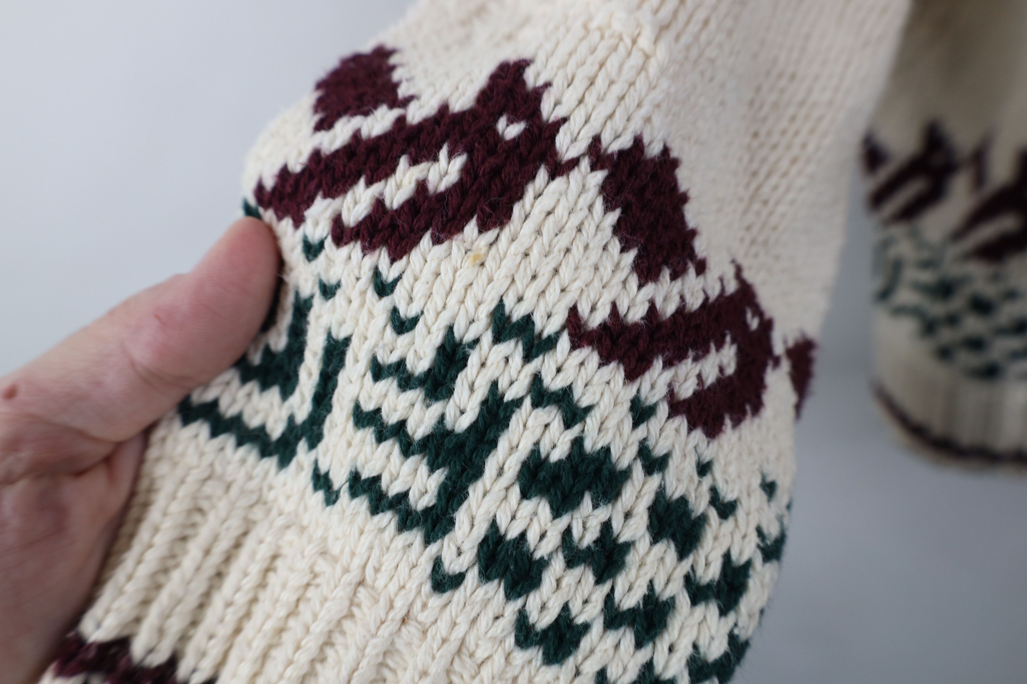 Vintage Vintage 90s Streetwear Winter Bird Cotton Knit Sweater USA Size L / US 10 / IT 46 - 8 Thumbnail