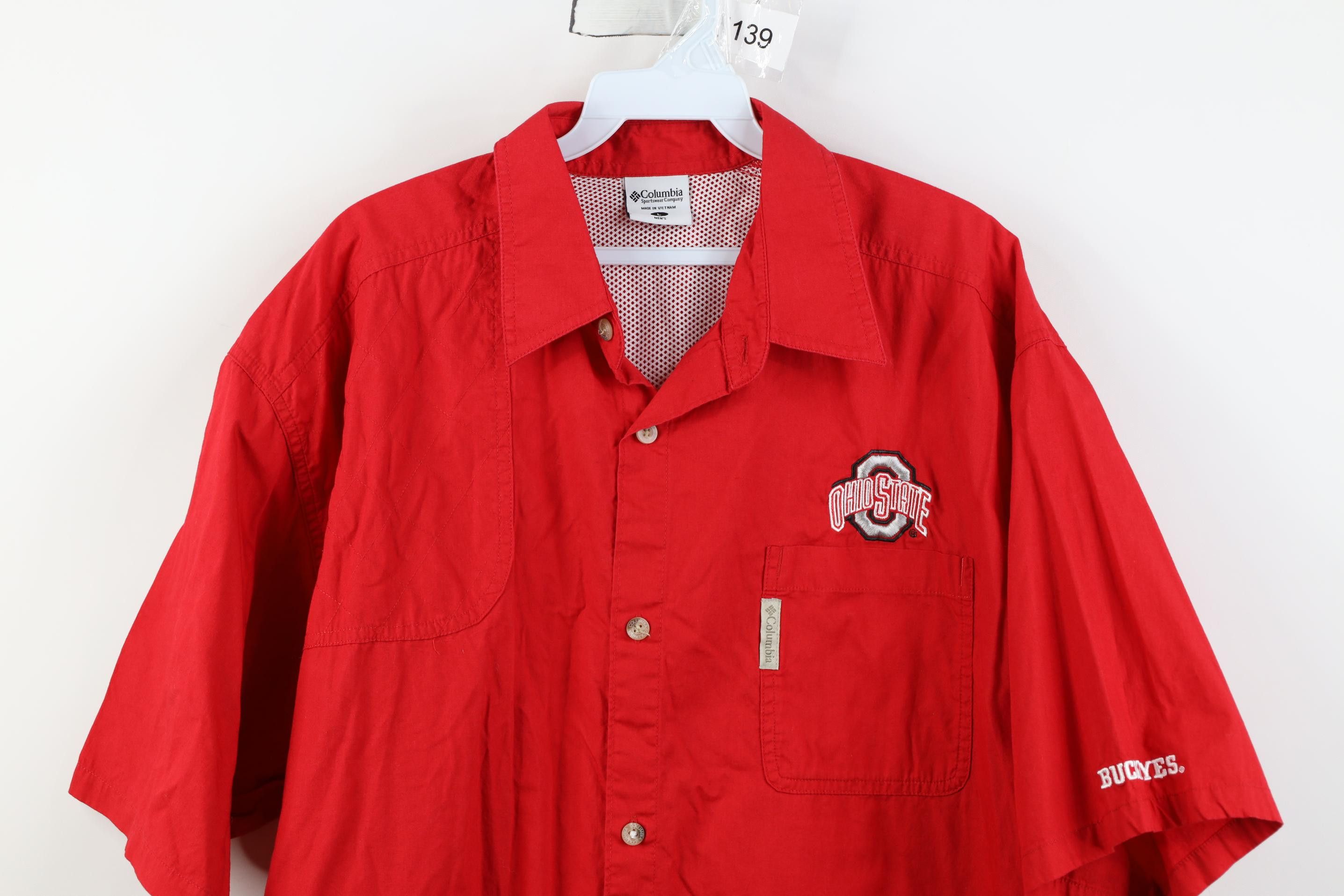 Columbia Columbia PHG Ohio State University Shooting Button Shirt Red Size US L / EU 52-54 / 3 - 2 Thumbnail