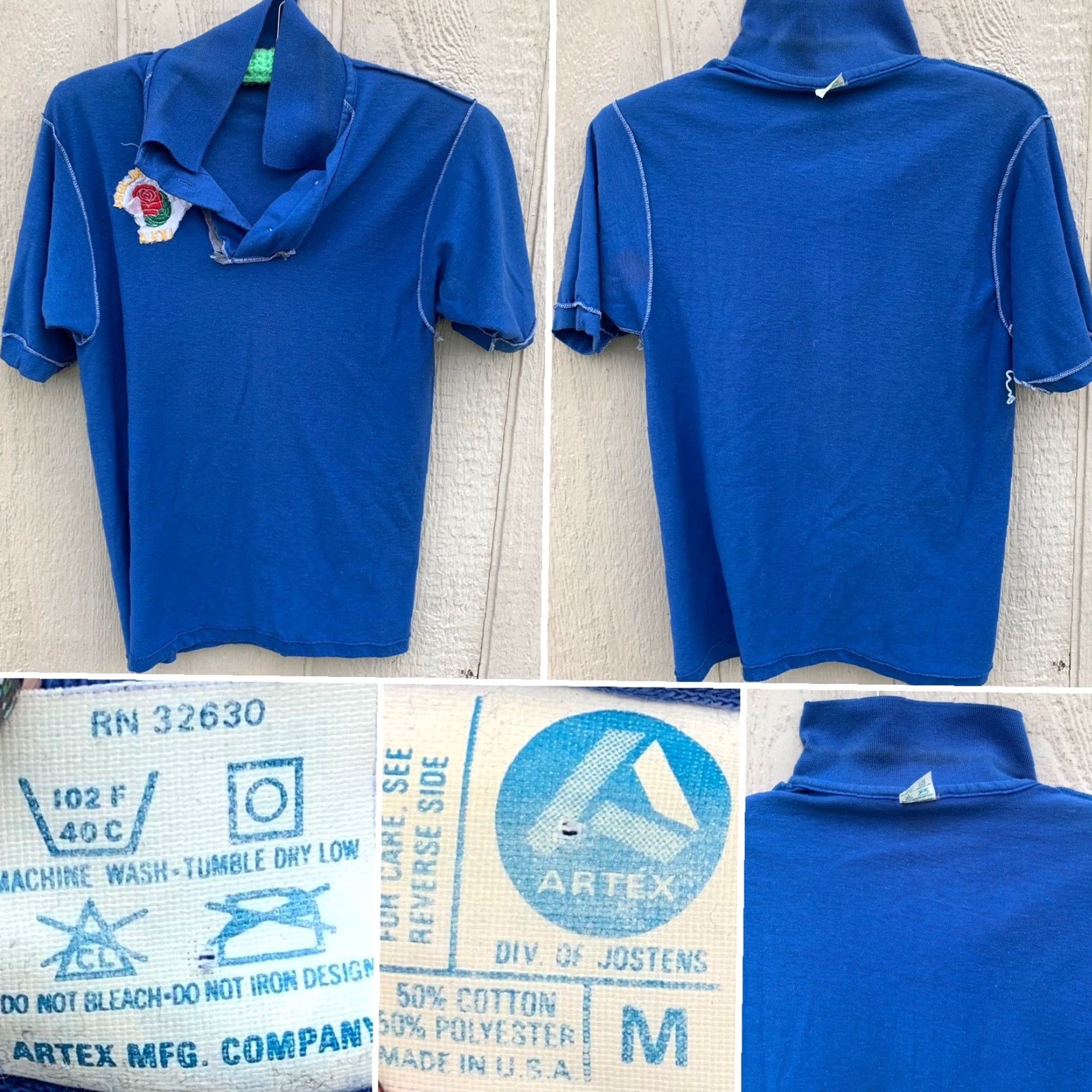 Vintage VINTAGE UCLA Rose Bowl 1984 embroidered polo shirt single stitch size M Artex Polo Men Blue 80s College University Sports Embroidered Size US M / EU 48-50 / 2 - 4 Thumbnail