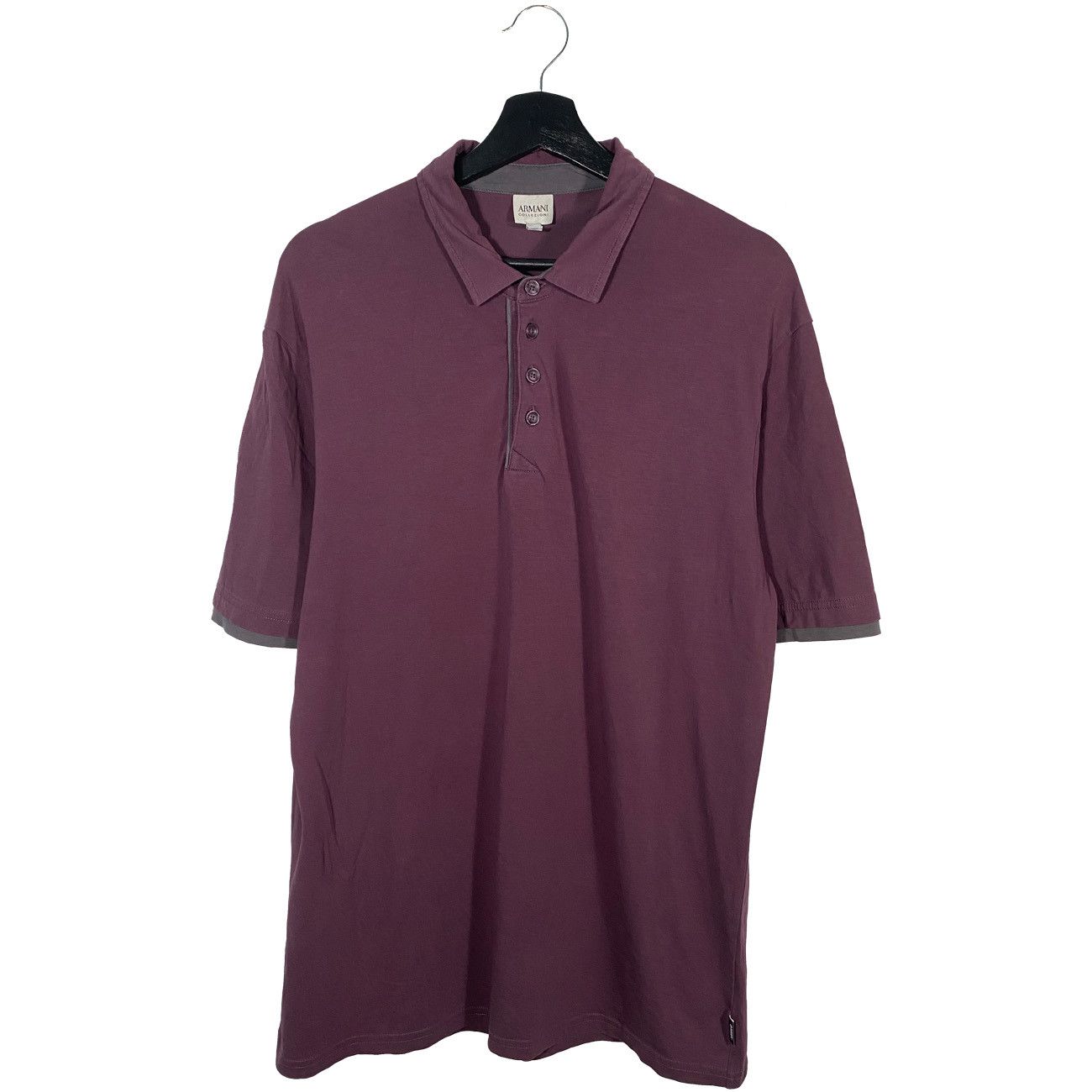 Armani Collezioni Armani Collezioni Maroon Polo Shirt Size L Size US L / EU 52-54 / 3 - 1 Thumbnail