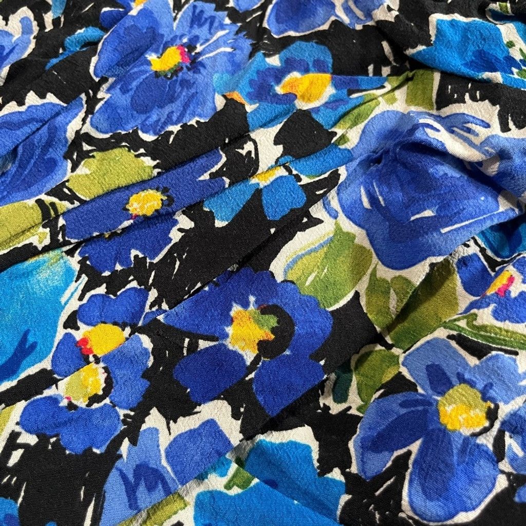 Zara 💙 ZARA Blue Floral Faux Wrap Mini Skirt - Size S 💙 Size 28" / US 6 / IT 42 - 3 Thumbnail