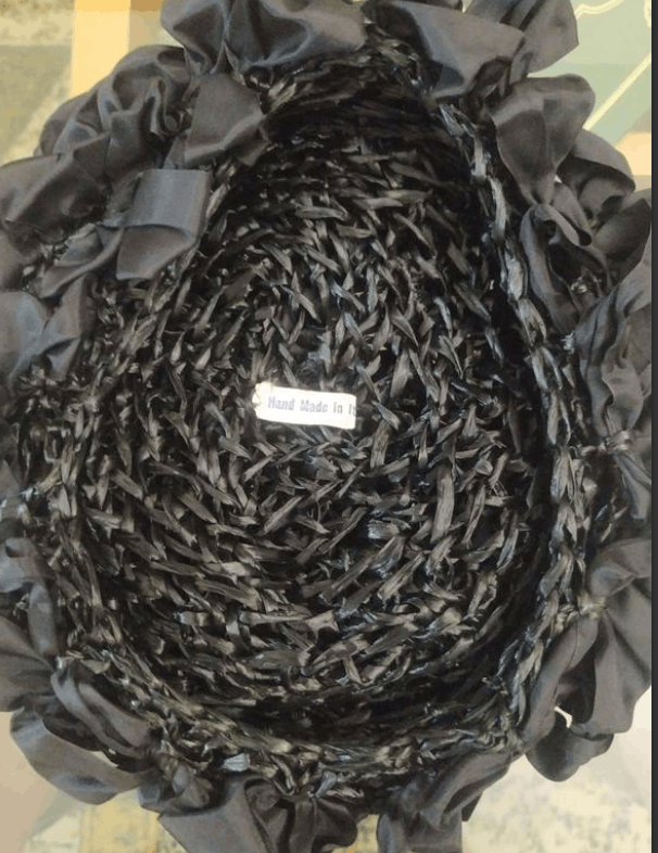 Handmade avangard womens hat handmade / ribbon beret Size ONE SIZE - 3 Thumbnail