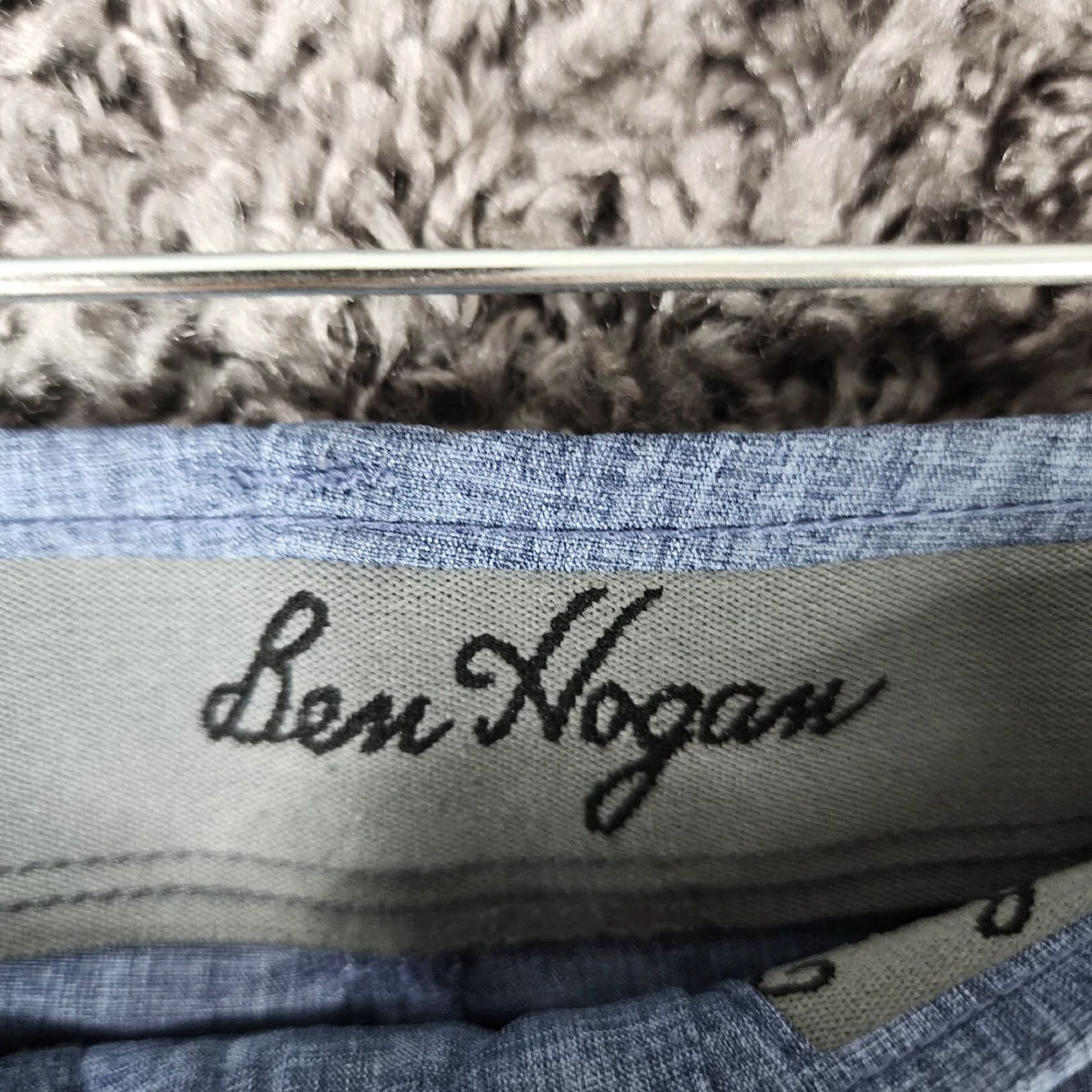 Hogan BEN HOGAN Mens Chino Shorts Flat Heathered Blue Size 36 Golf Shorts Men 36 Blue Chino Reg Fit Size US 36 / EU 52 - 2 Thumbnail
