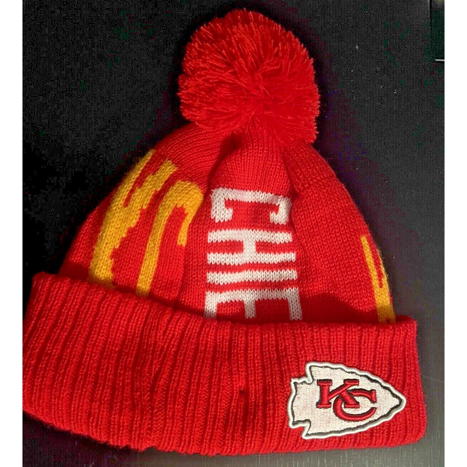 New Era Kansas City Chiefs New Era Hat Knit Team Cuffed Thermal Size ONE SIZE - 2 Thumbnail