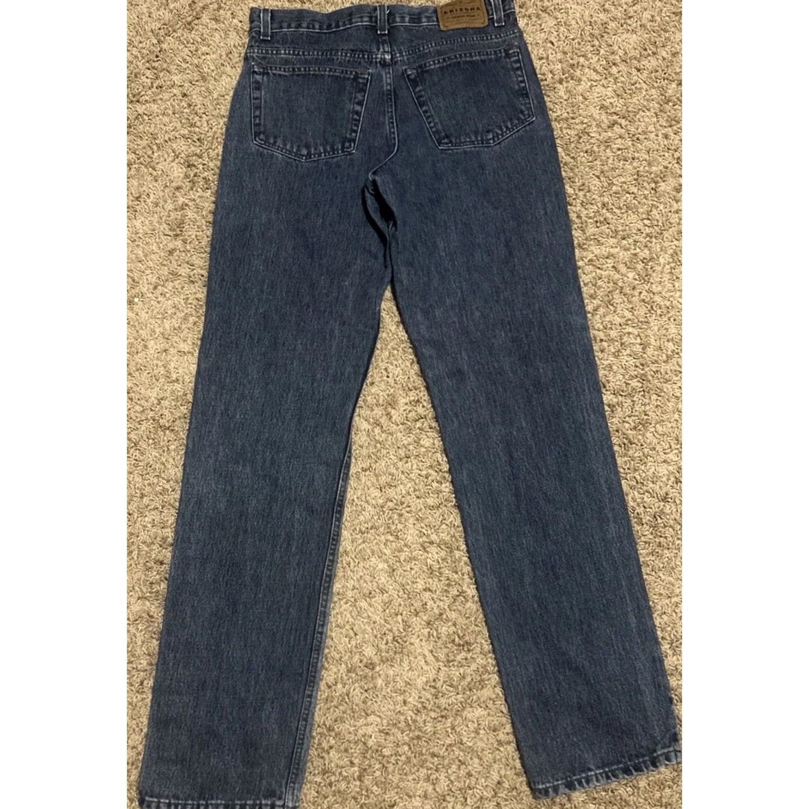 Vintage VINTAGE AriZona Jeans 32x26 Blue 5-Pocket Denim Y2K 2000s Dark Wash Mens Regular Straight Jeans Size US 32 / EU 48 - 3 Thumbnail