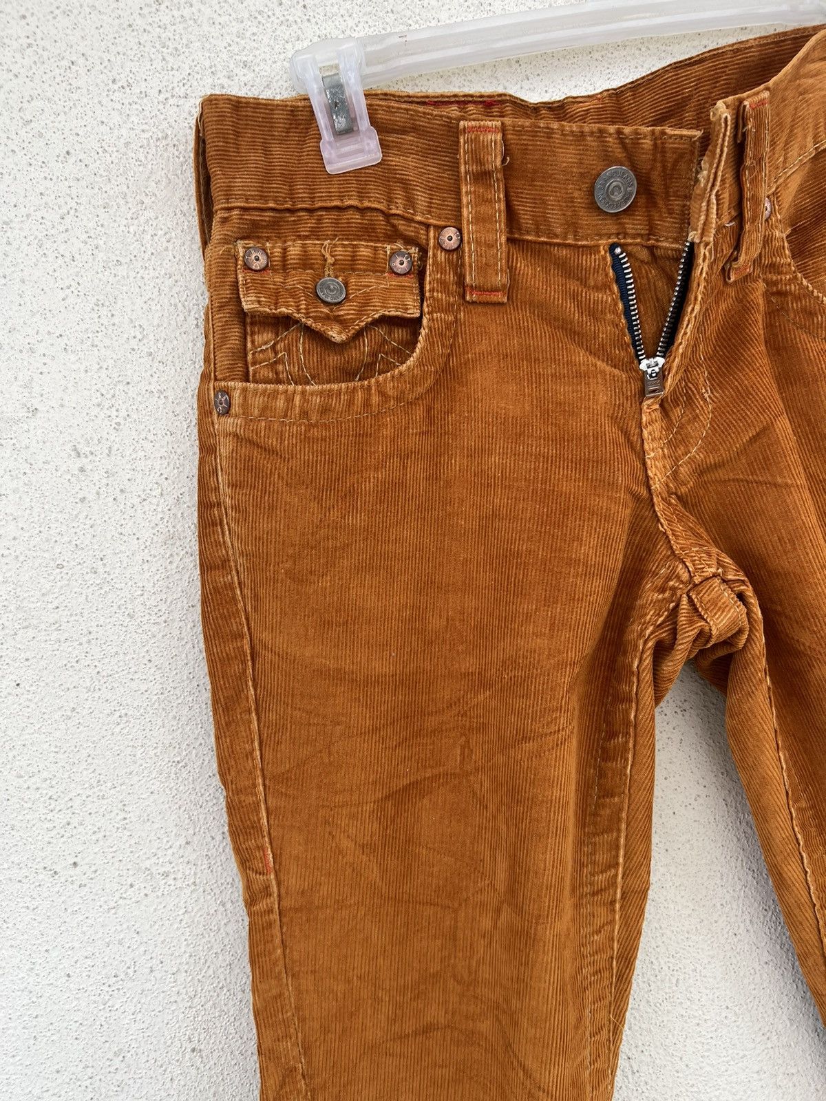 True Religion Vintage 2000s True Religion #803 Orange Corduroy Flare Pant Size US 28 / EU 44 - 8 Thumbnail