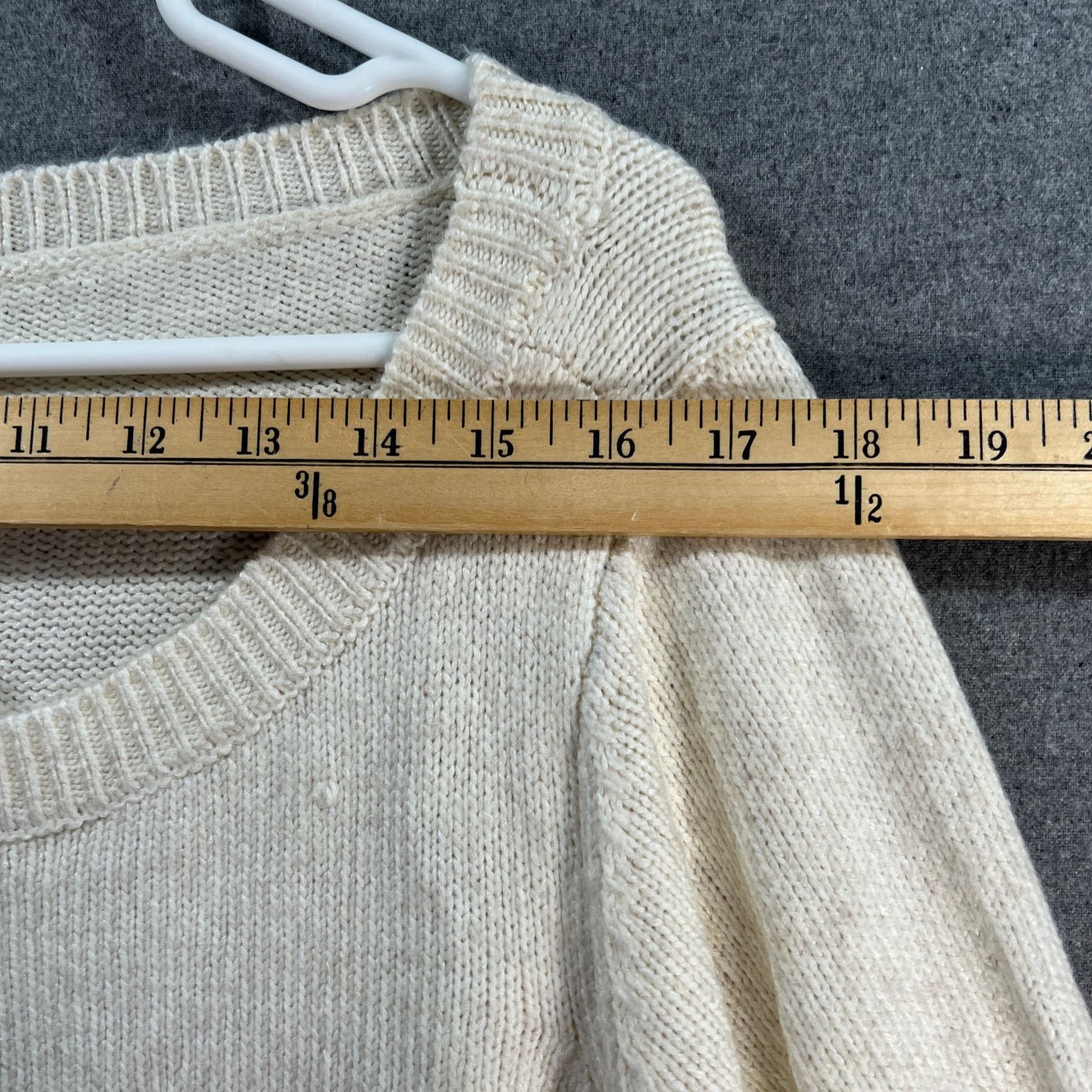 Other Candace Cameron Bure Boatneck Striped Sweater Oatmeal Heat Size XL / US 12-14 / IT 48-50 - 4 Thumbnail