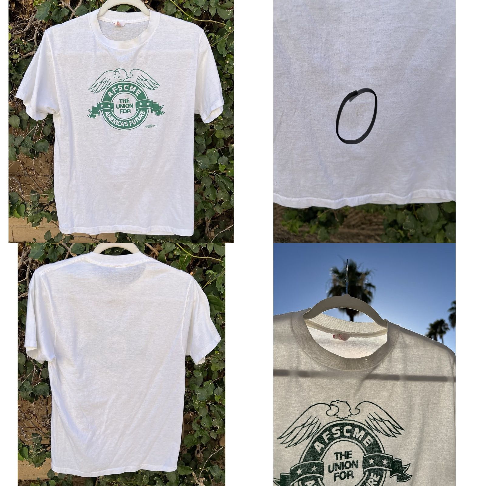 Vintage VINTAGE AFSCME Union T Shirt Royal First Class USA Eagle Graphic L Size US L / EU 52-54 / 3 - 11 Thumbnail