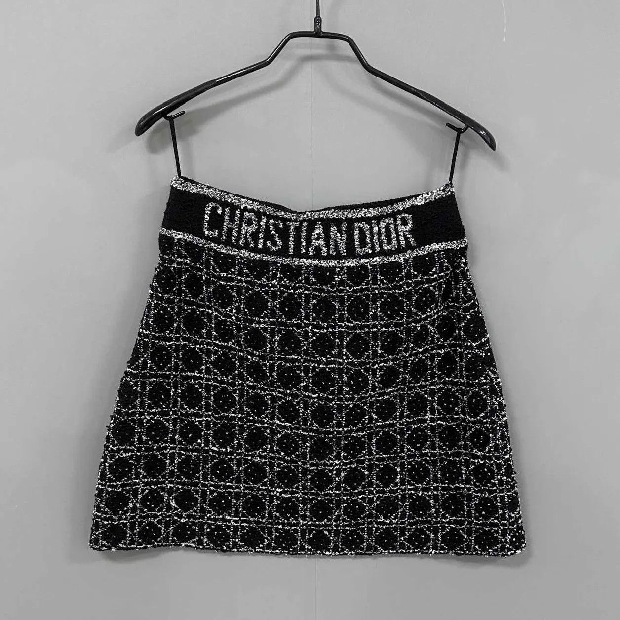 Dior Dior Black & White Tweed Houndstooth Mini Skirt 34 Size 25" / US 0 / IT 36 - 2 Thumbnail
