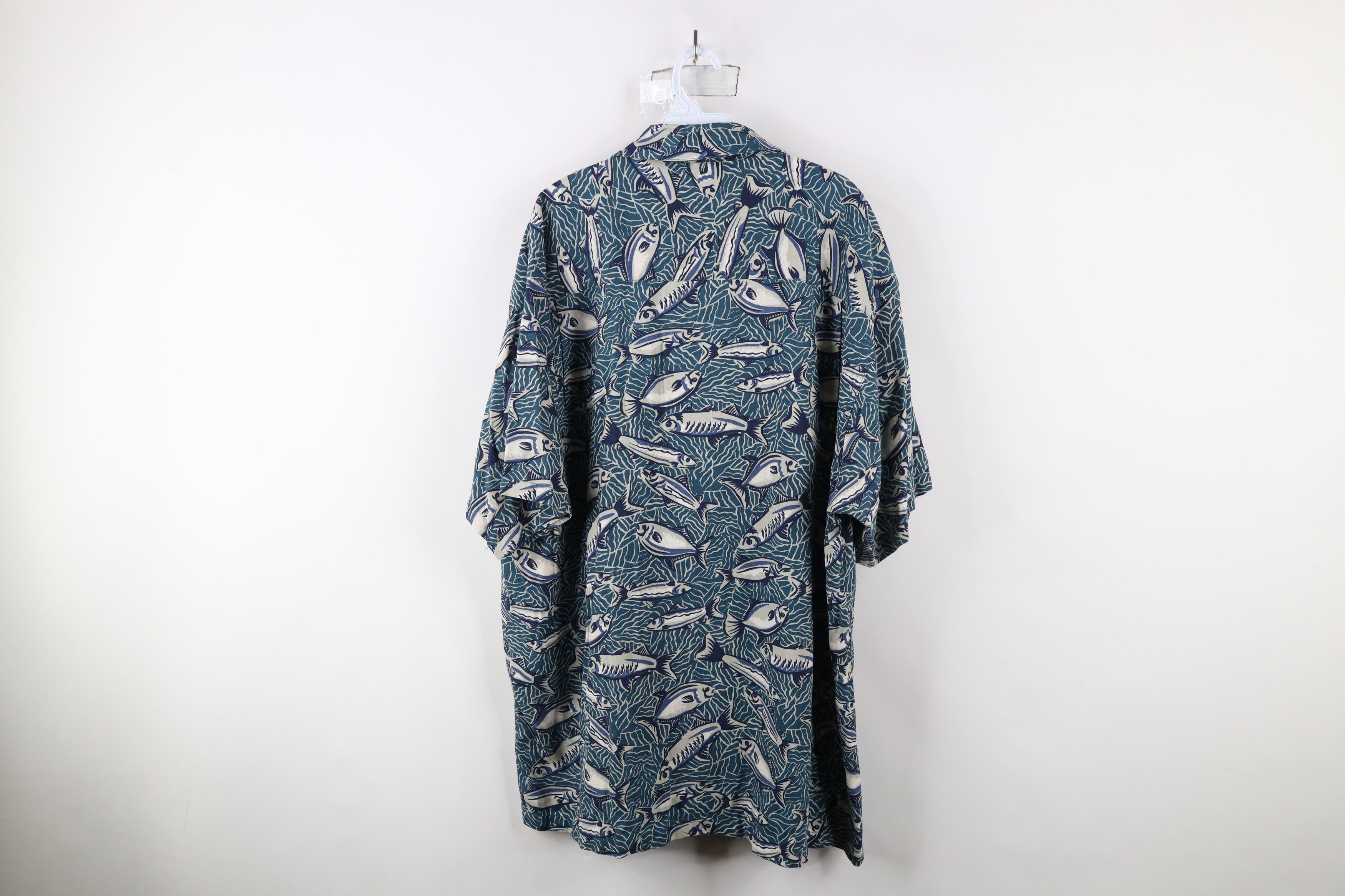 Columbia × Vintage Deadstock Vintage 90s Columbia Print Flax Linen Button Shirt Size US XL / EU 56 / 4 - 9 Thumbnail