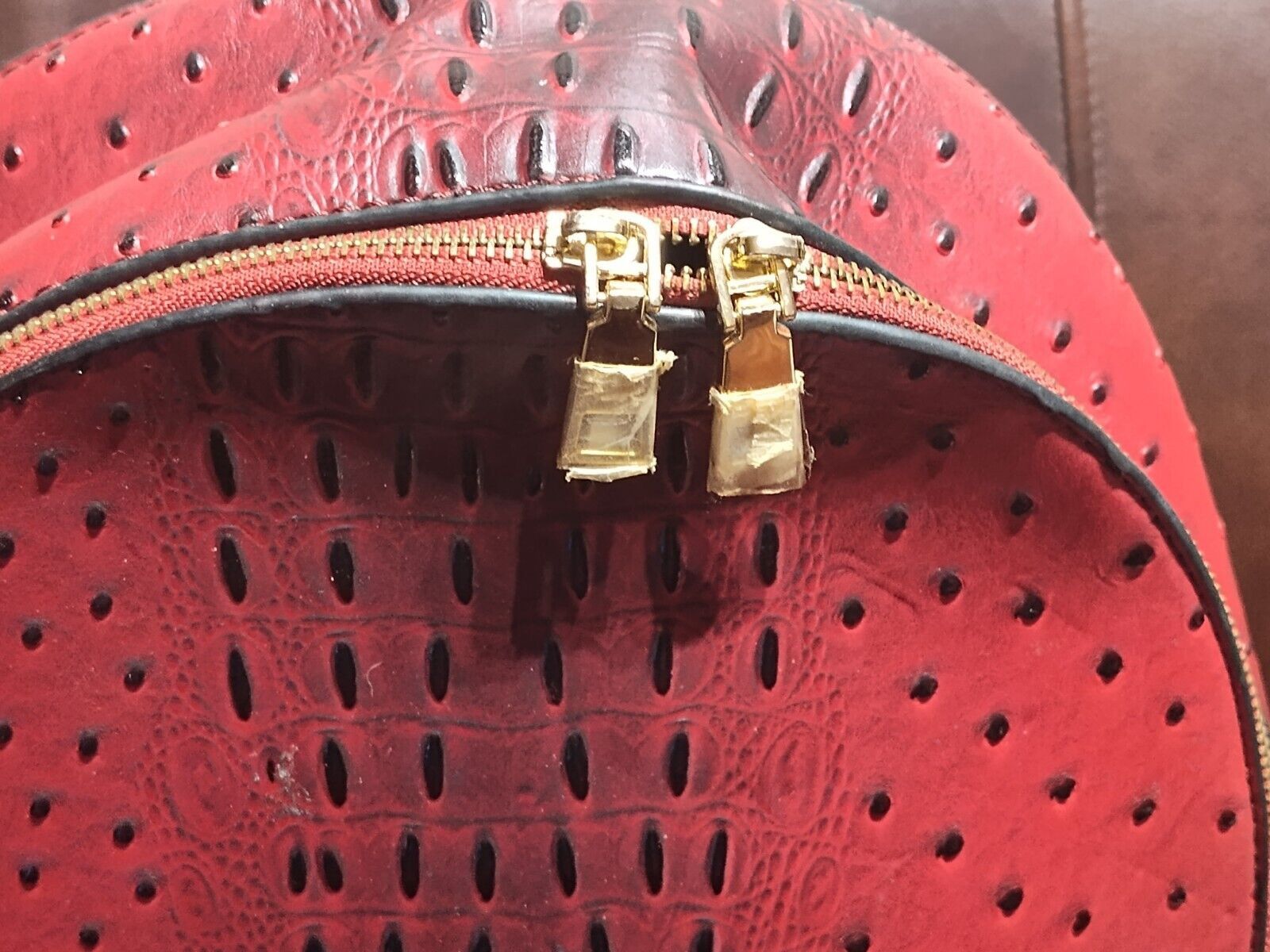 American Retro Ostrich/Croc Embossed backpack new Size ONE SIZE - 6 Thumbnail