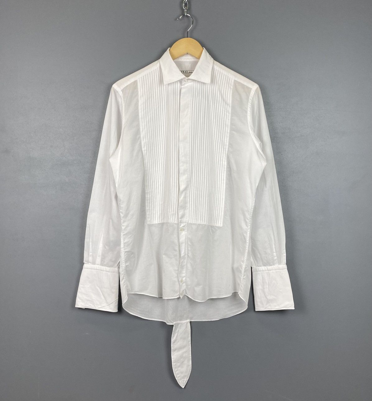 Other Fray Bologna Pleated Buttons Ups Shirt Mens Size 15/39 White Size US XL / EU 56 / 4 - 1 Thumbnail