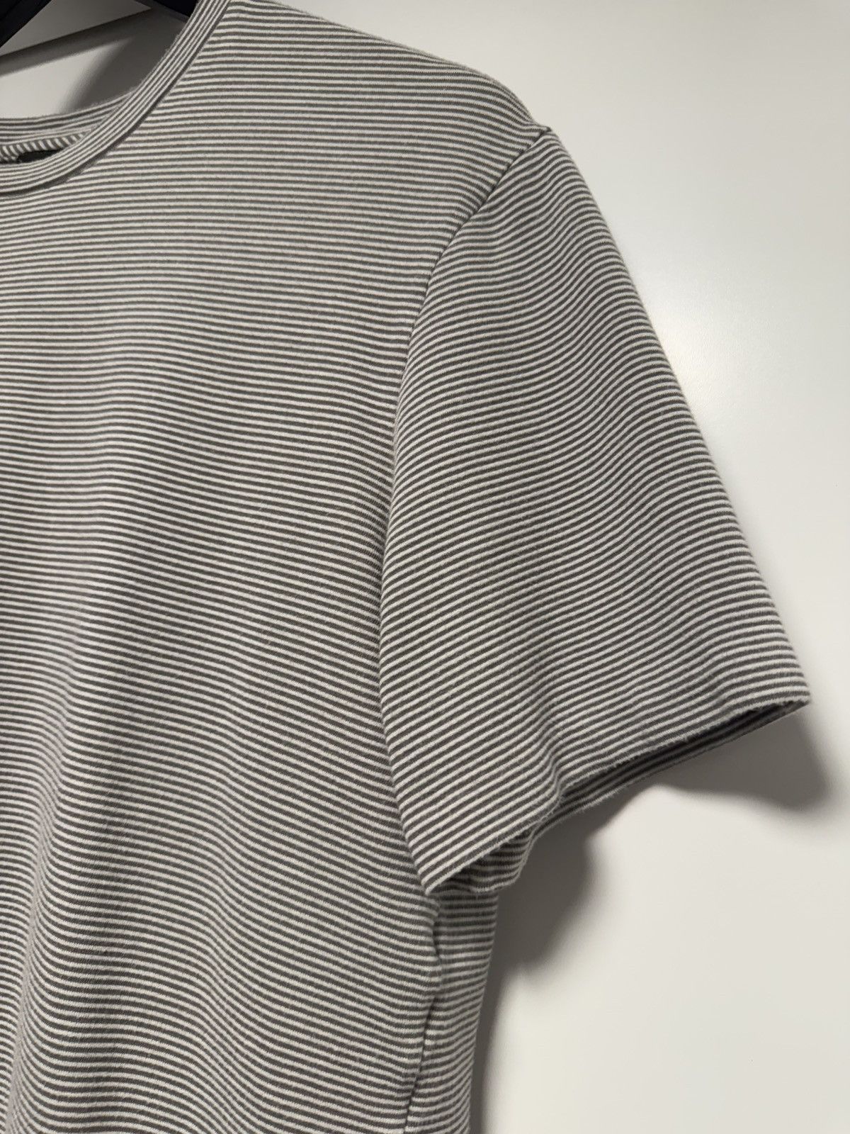 Armani × Emporio Armani Emporio Armani micro striped t shirt Georgio white and grey Size US L / EU 52-54 / 3 - 4 Thumbnail