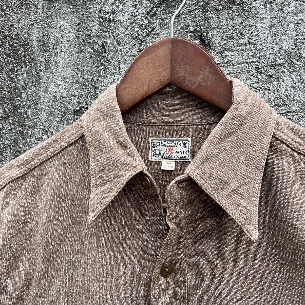 Buzz Rickson's Buzz Rickson Mock Twist Chambray Brown Size US L / EU 52-54 / 3 - 3 Thumbnail