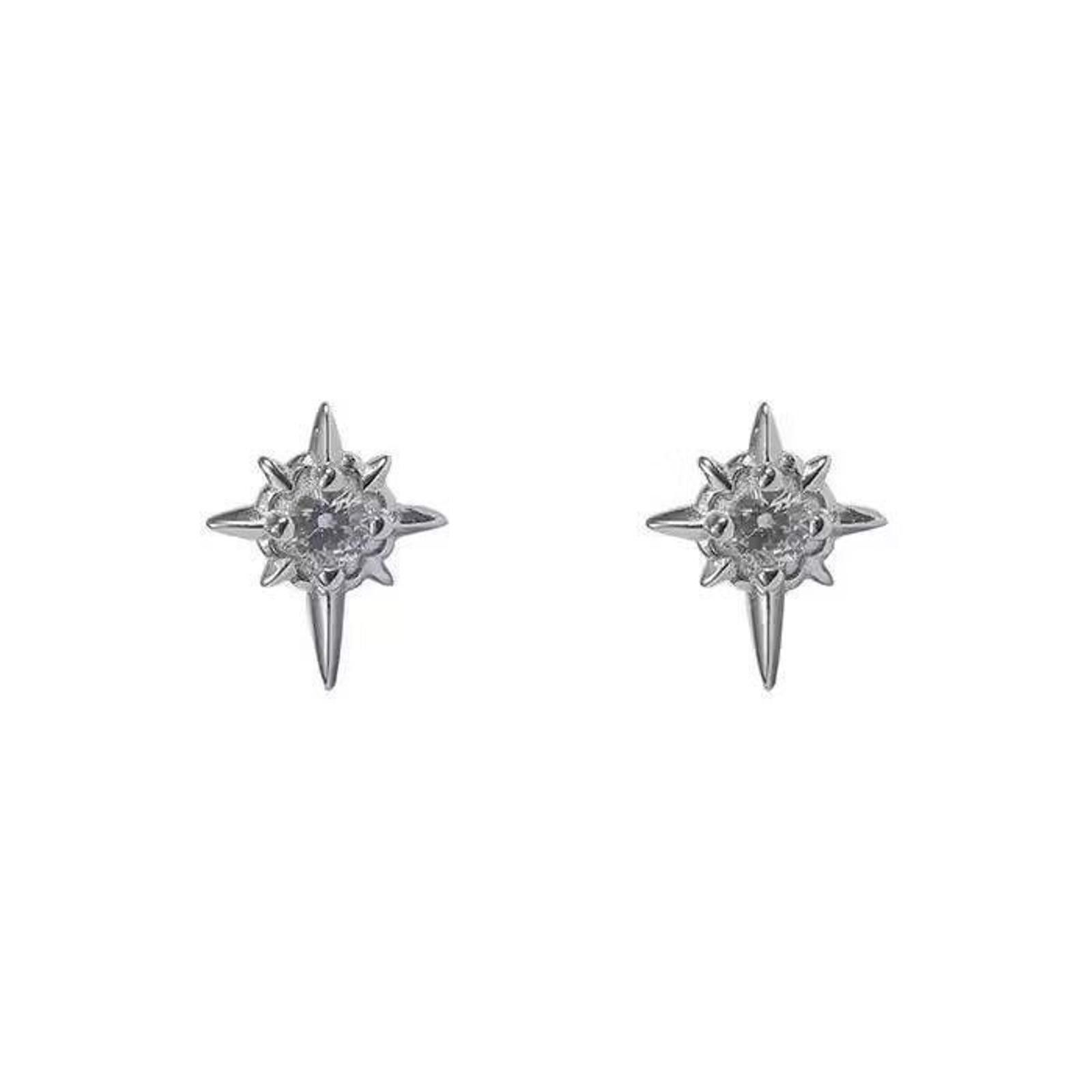 Other STAR Retro Silver Punk Earrings Size ONE SIZE - 4 Thumbnail