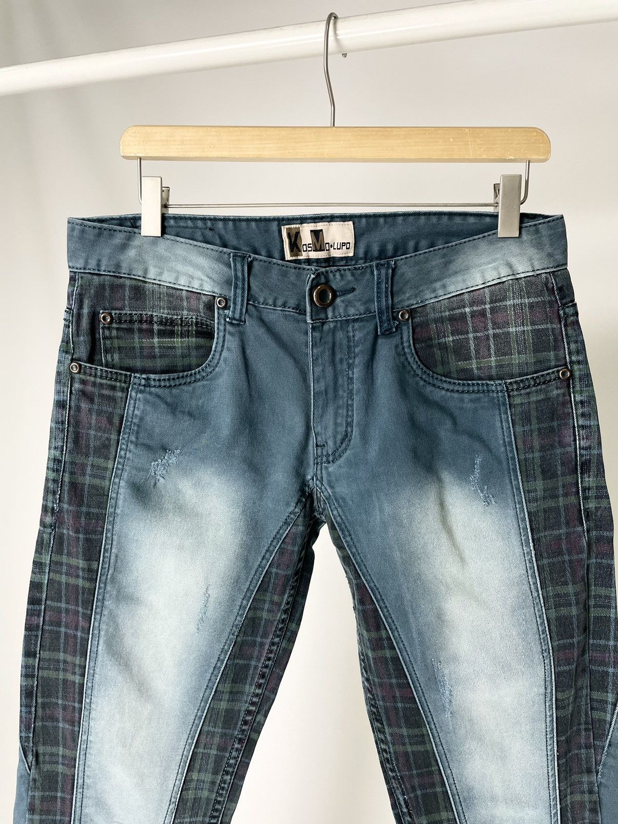 Kapital Kos Mo Lupo Vintage Slim Fit Patchwork Kapital Style Jeans Size US 32 / EU 48 - 4 Thumbnail