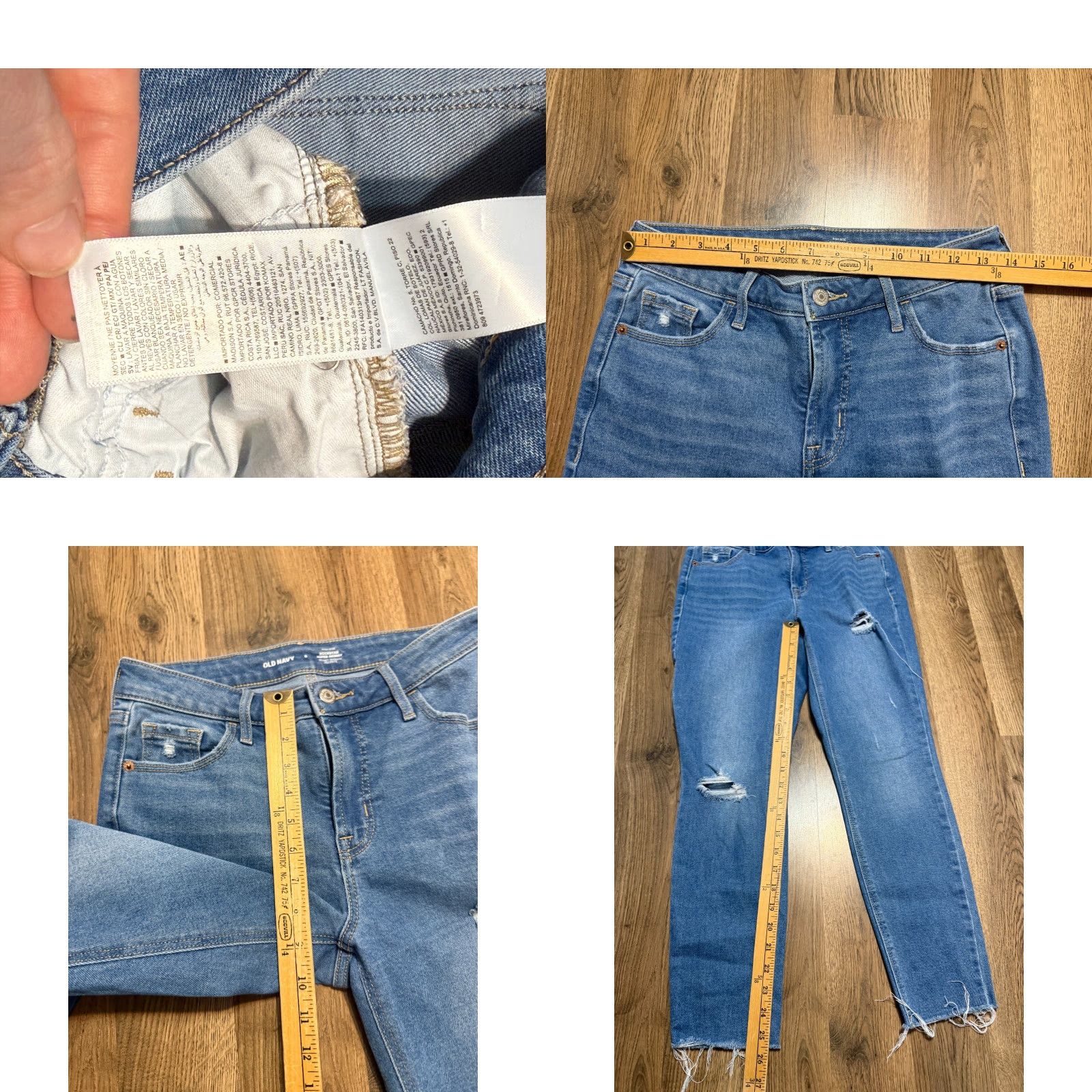 Old Navy Old Navy Jeans Women's Size 6 Blue Denim Hi Rise Rockstar Super Skinny Size 28" / US 6 / IT 42 - 8 Thumbnail