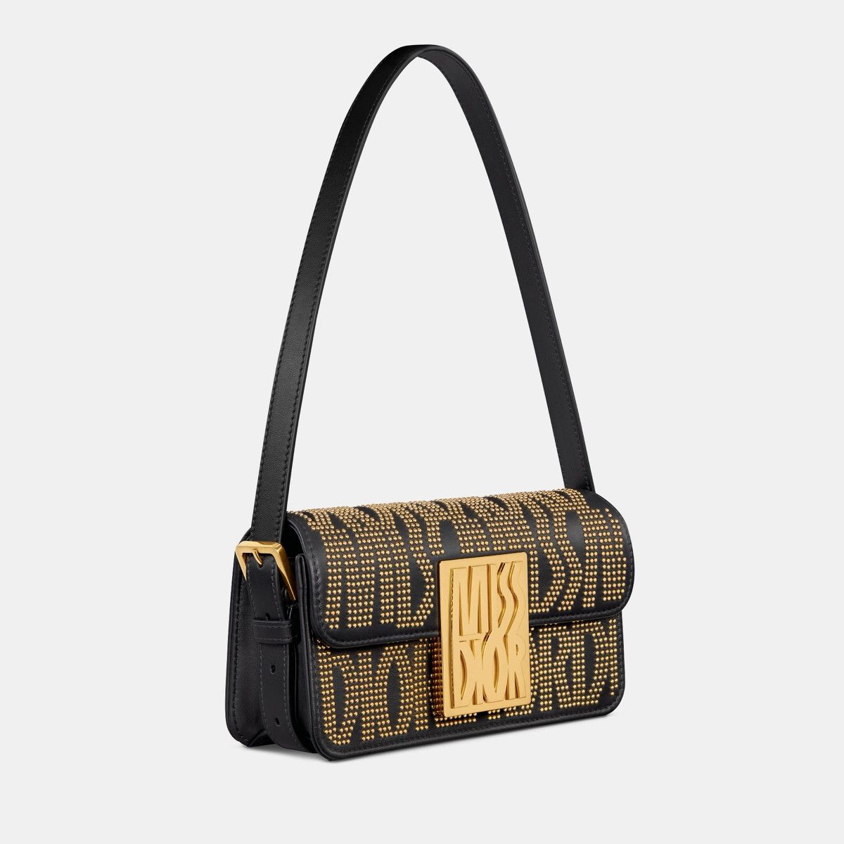 Dior o1bcso1str0226 Size:OS/Miss Dior Flap Bag in Black/Golden Size ONE SIZE - 1 Thumbnail
