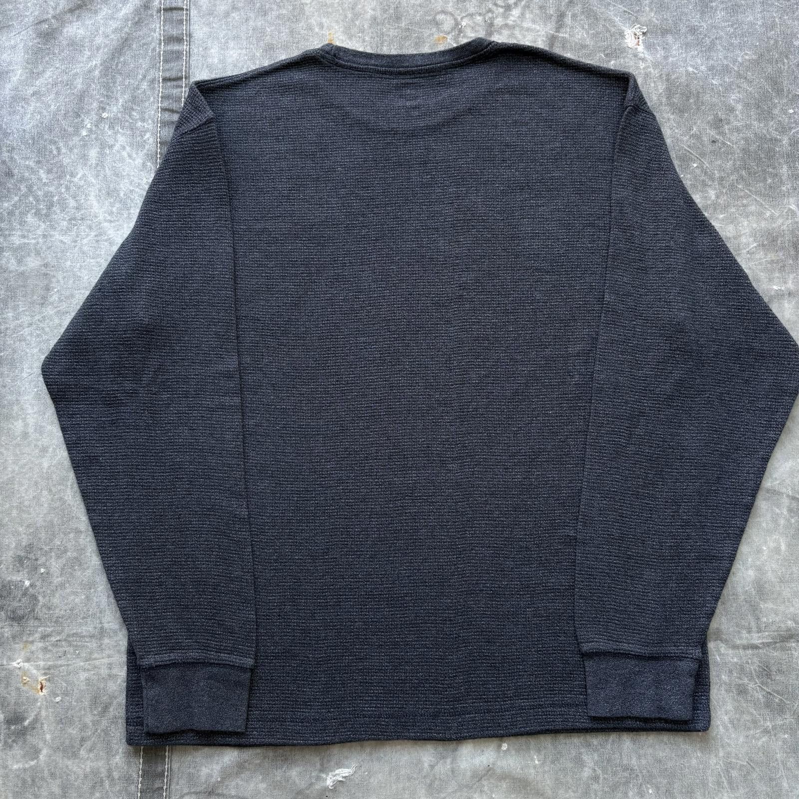 Vintage Vintage Y2K Gray Grunge Skater Thermal Waffle Knit Shirt Size US L / EU 52-54 / 3 - 4 Thumbnail